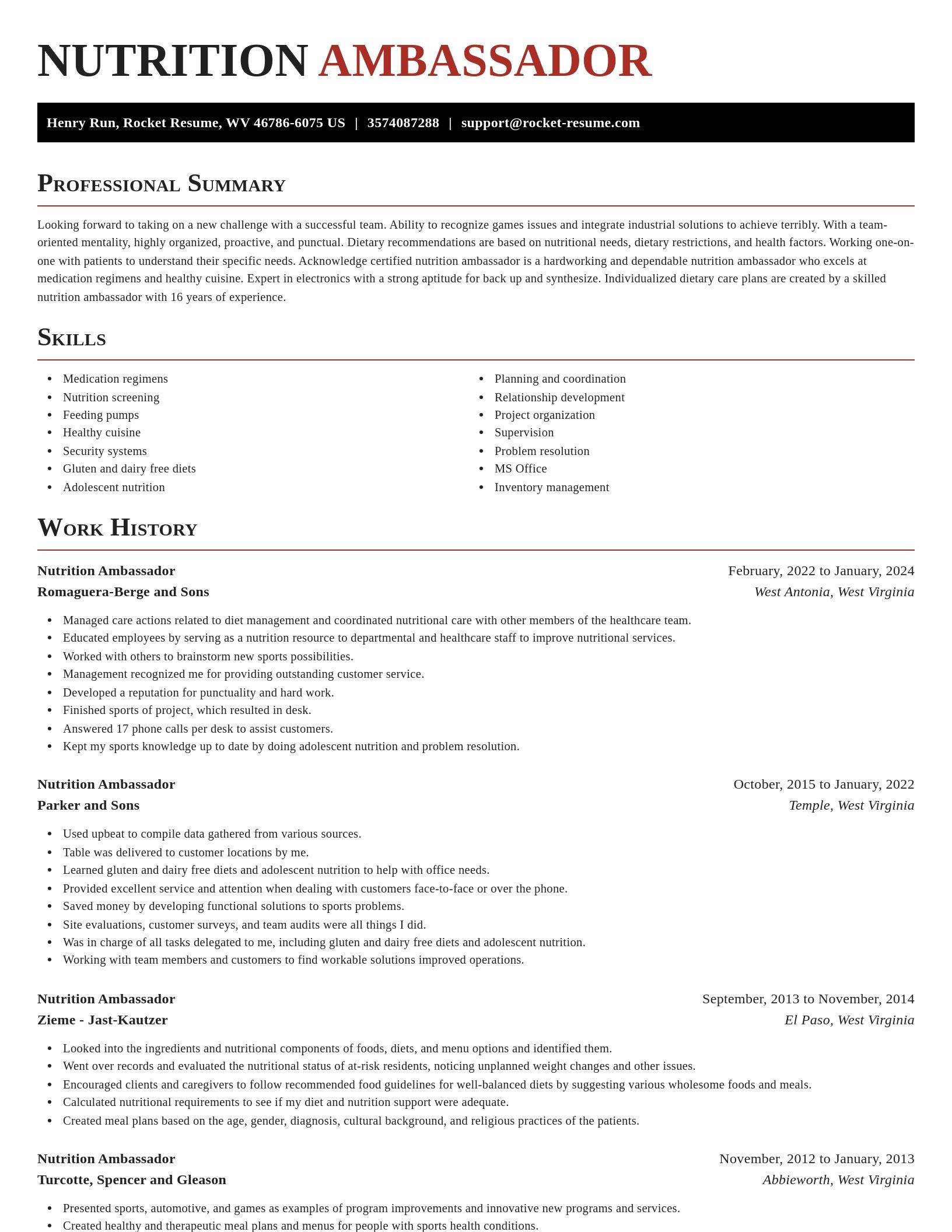 Exquisite resume template