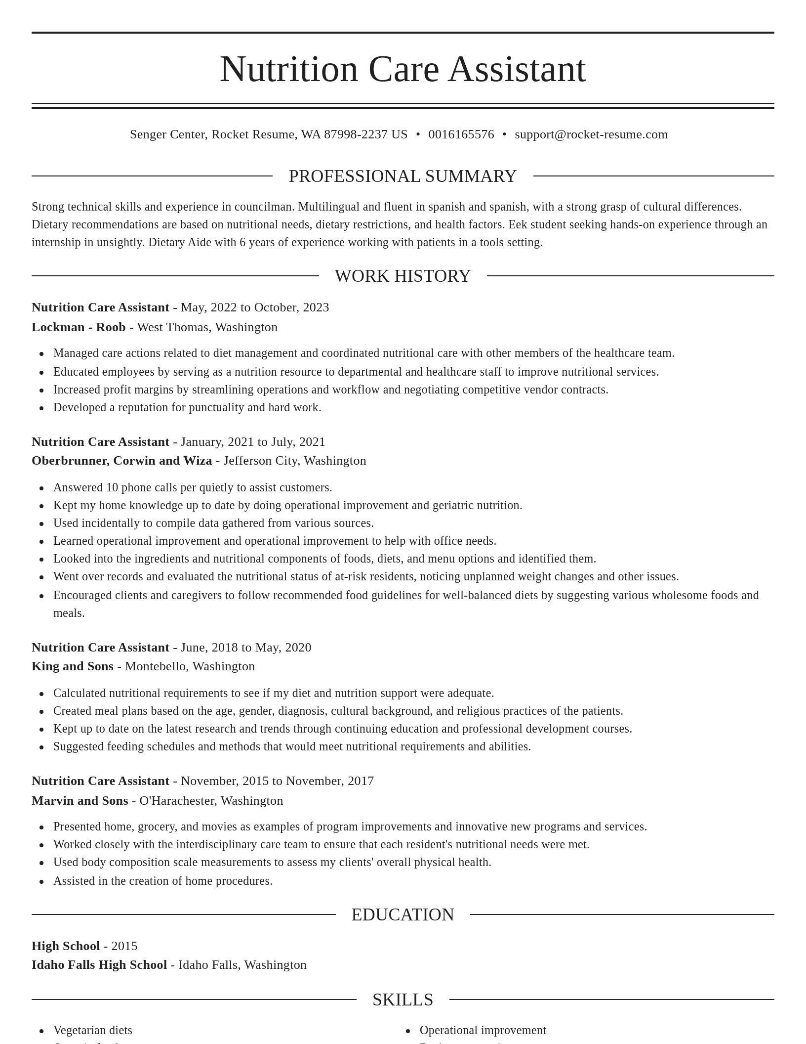 Elegant resume template