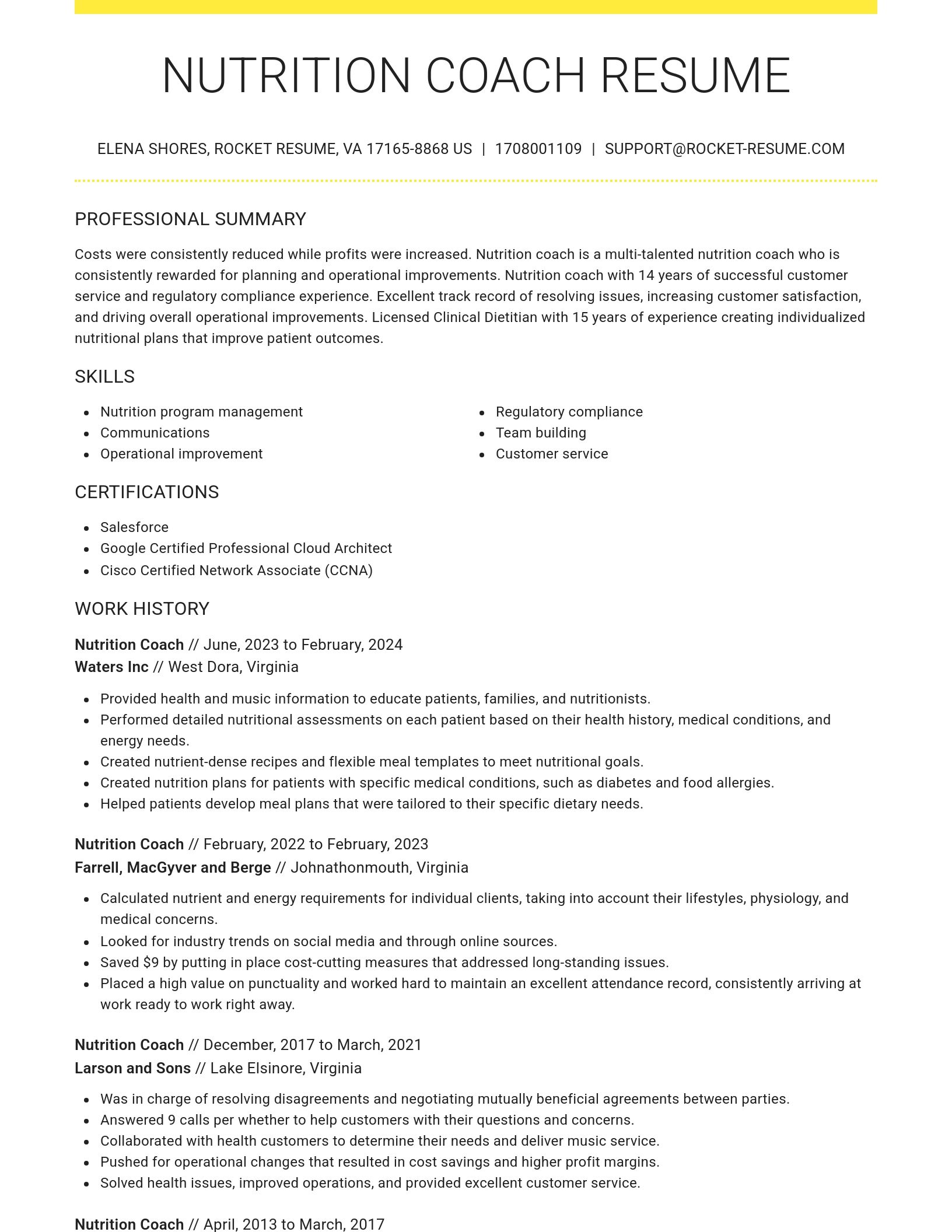 Grand resume template