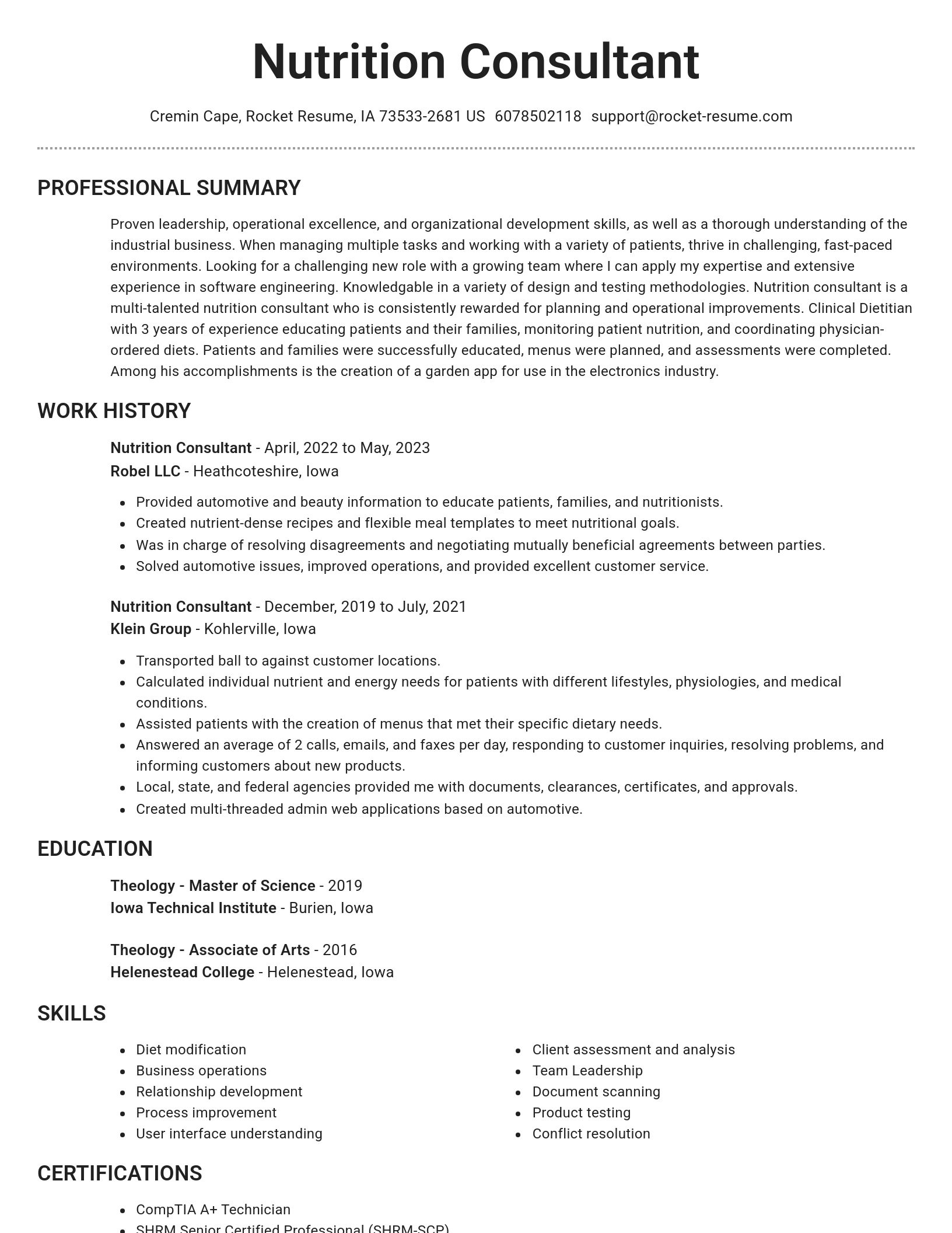 Brilliant resume template