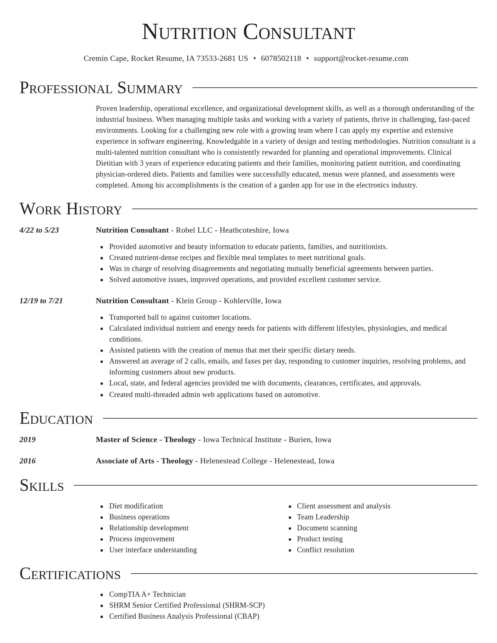 Director resume template