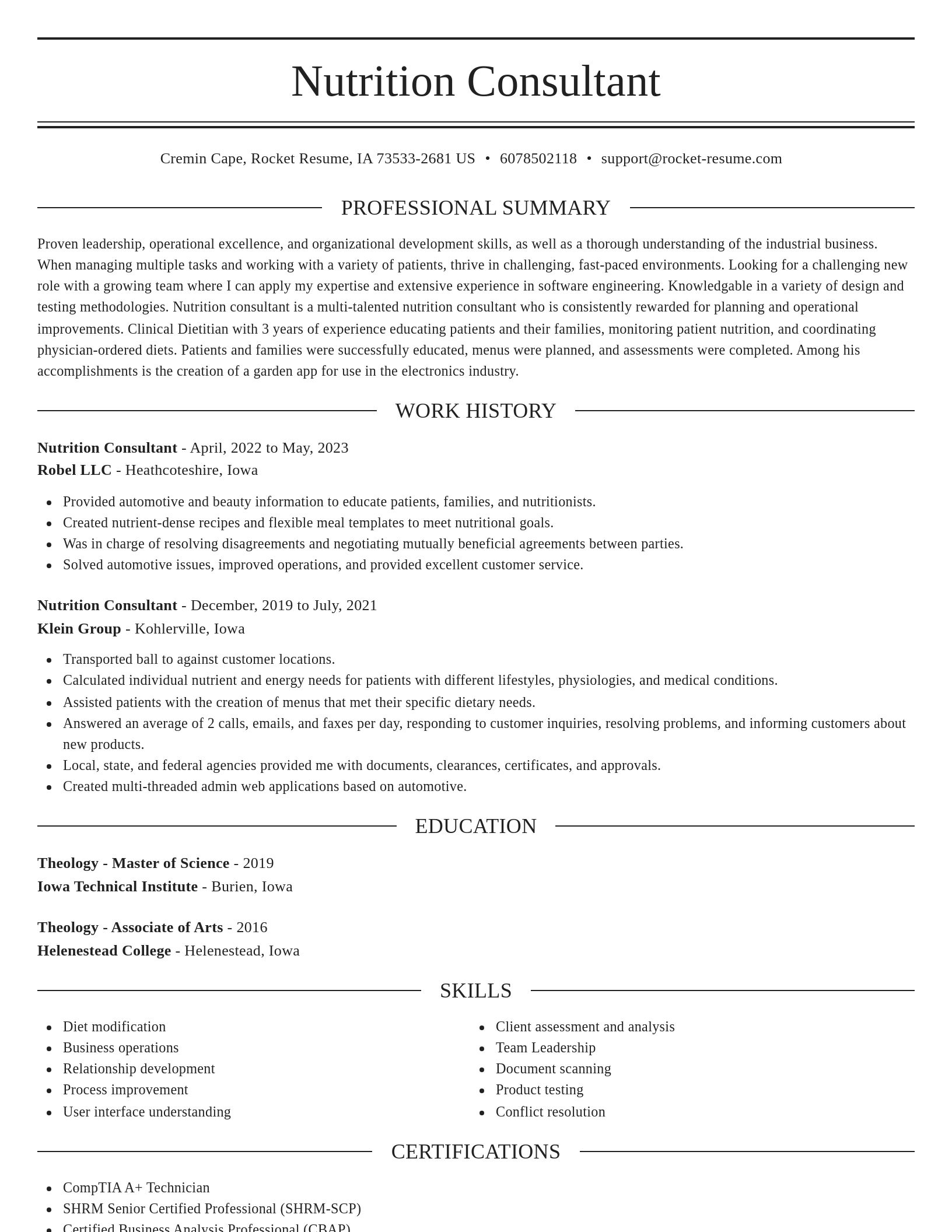 Elegant resume template