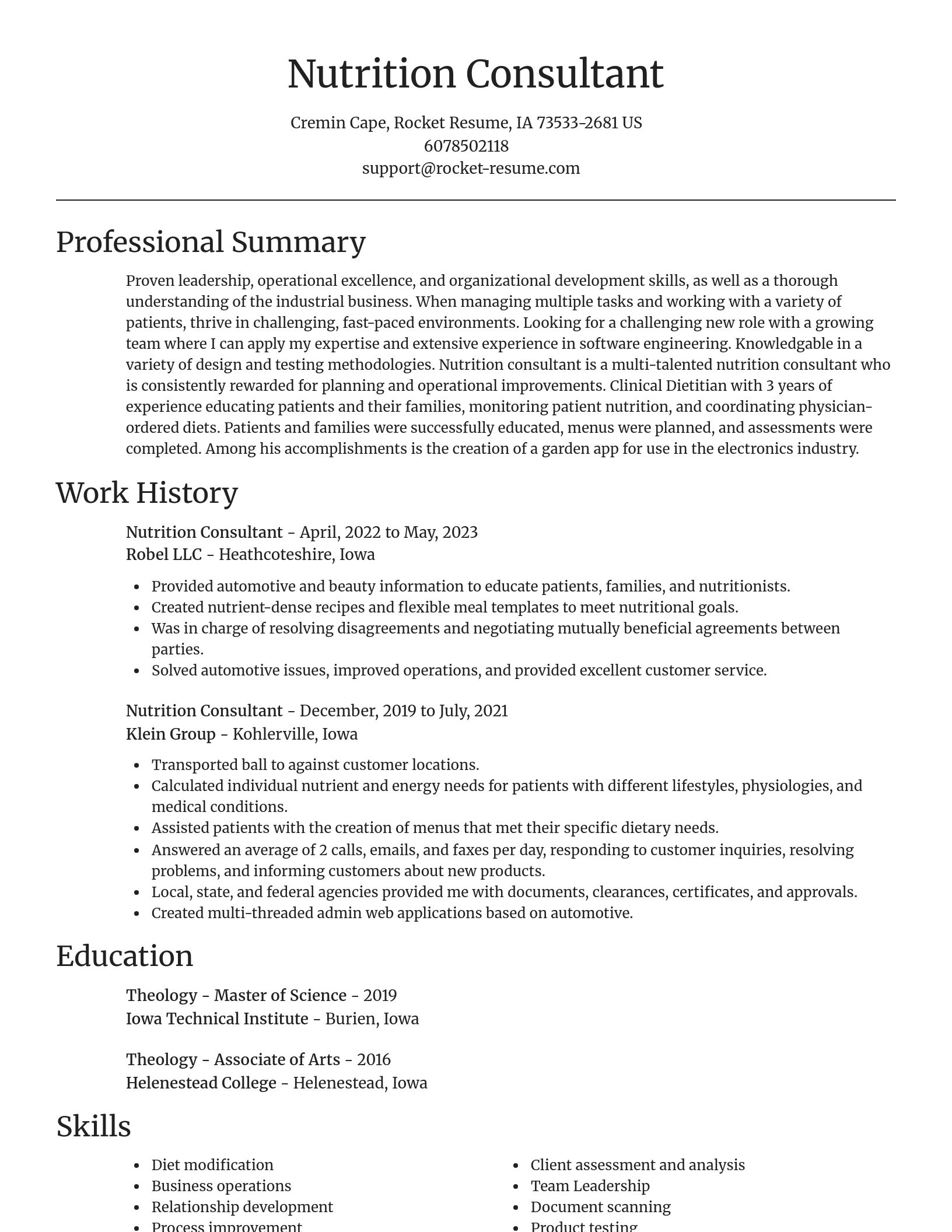 Focal Point resume template