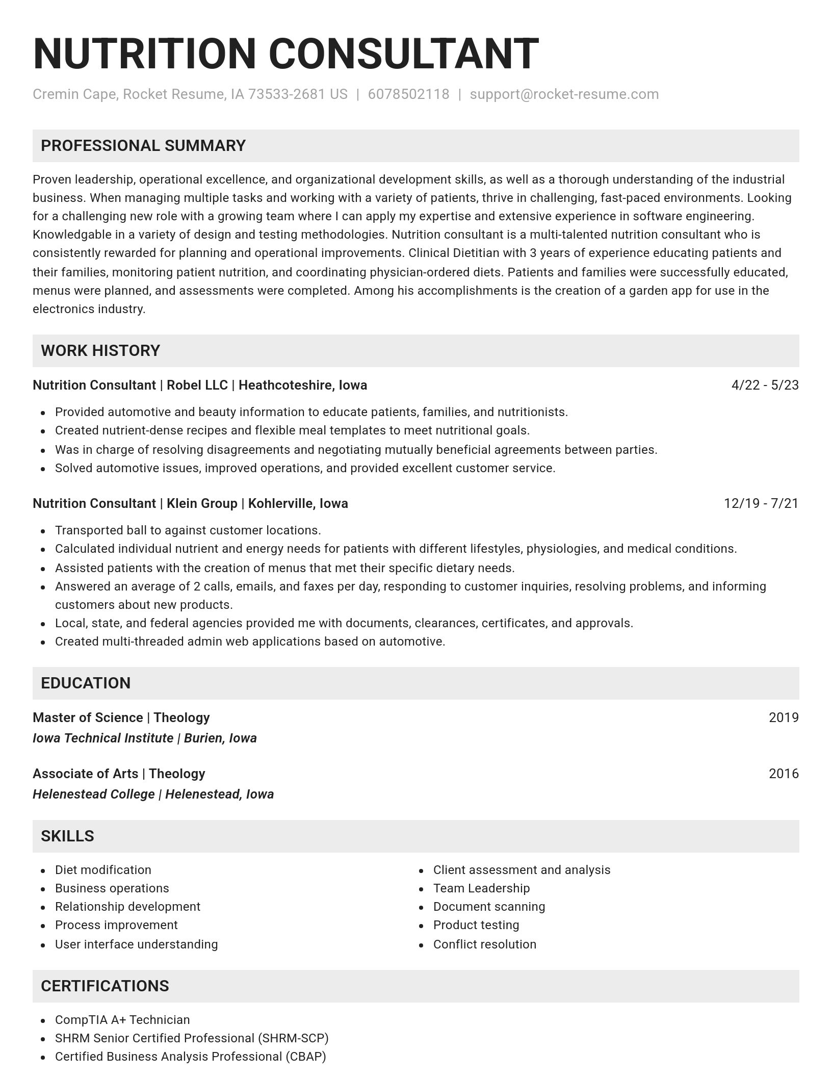 Genius resume template