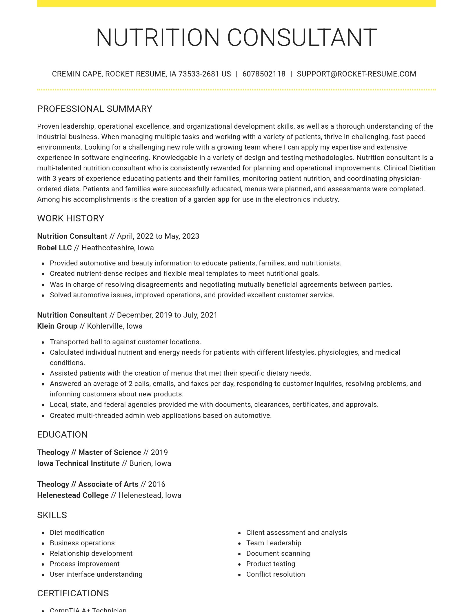 Grand resume template