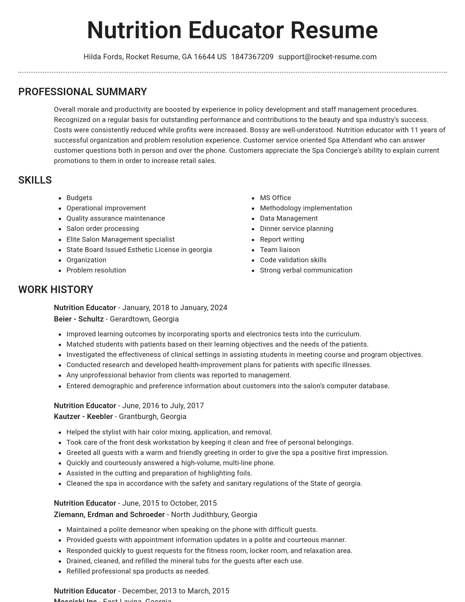 Brilliant resume template