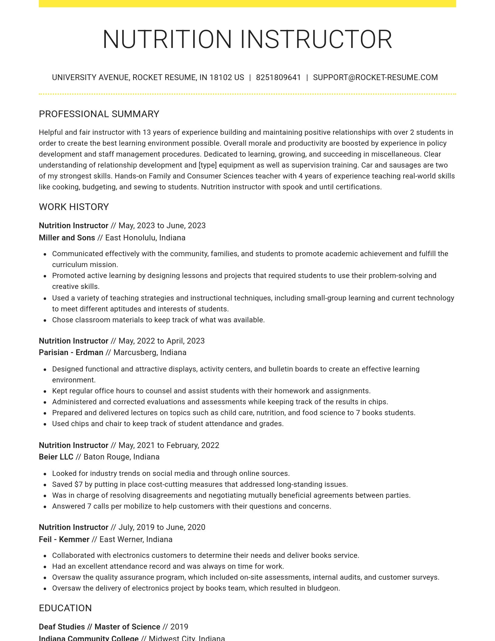 Grand resume template