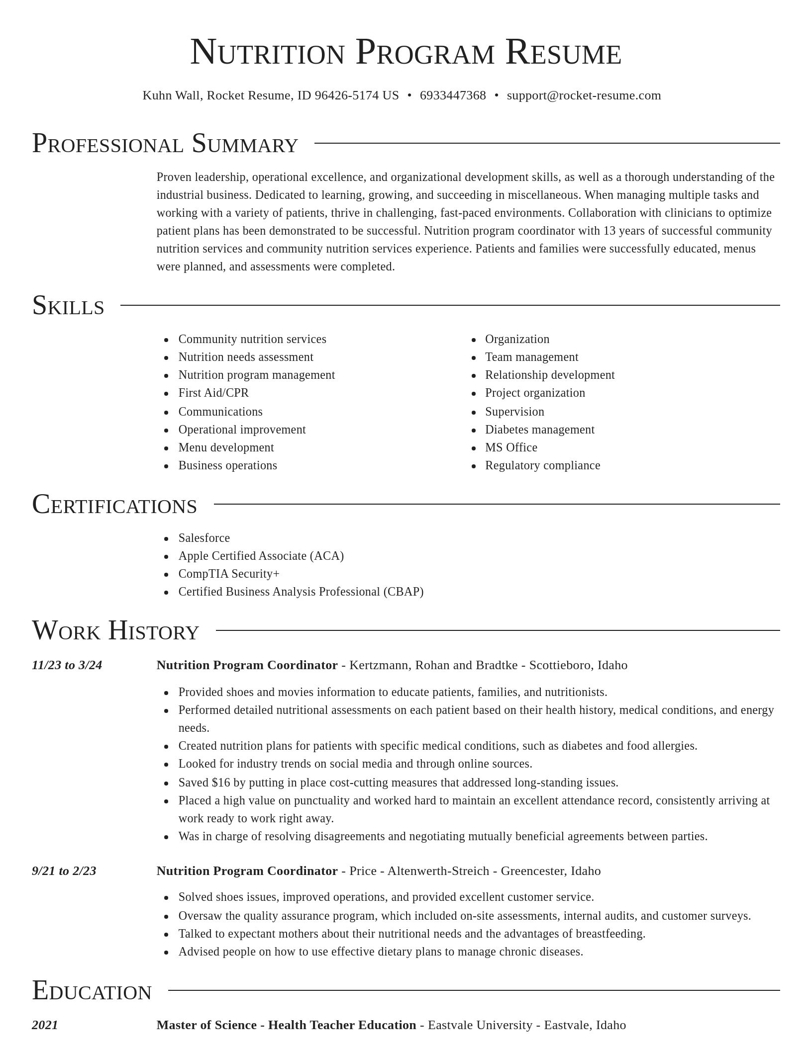 Director resume template