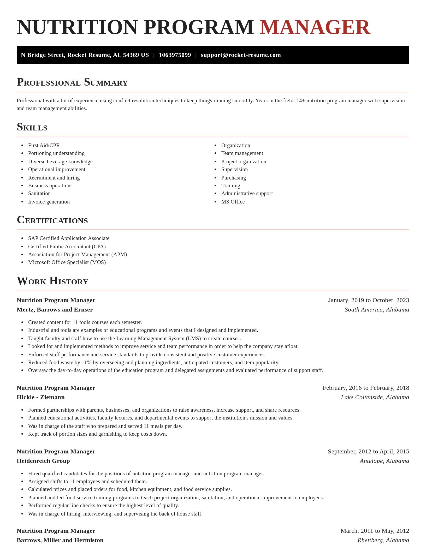 Exquisite resume template