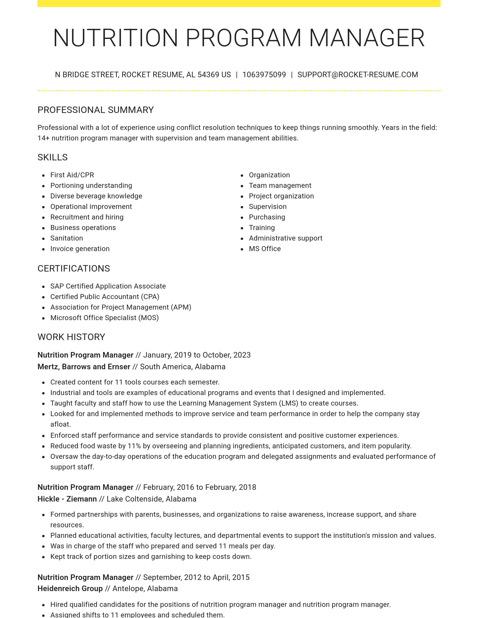 Grand resume template