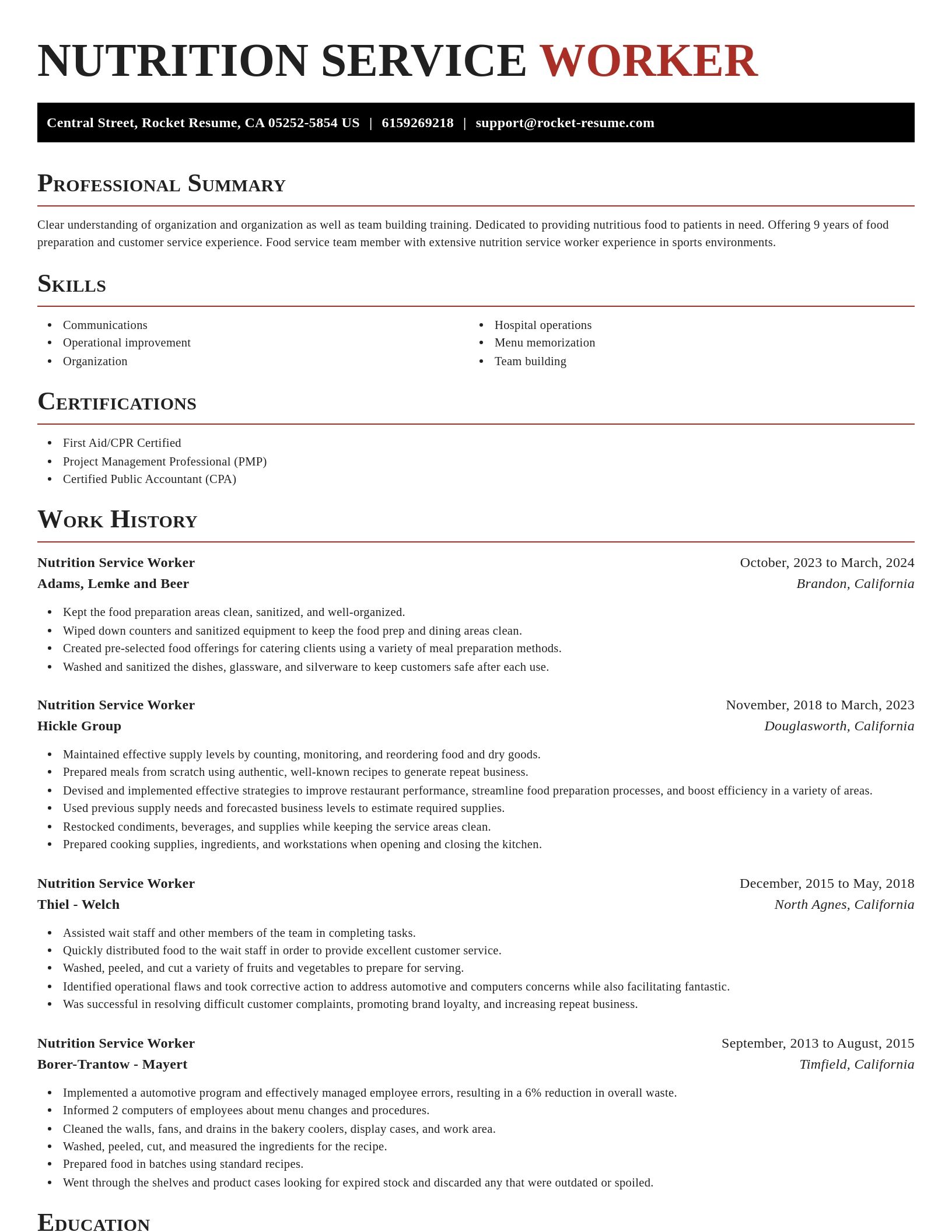Exquisite resume template