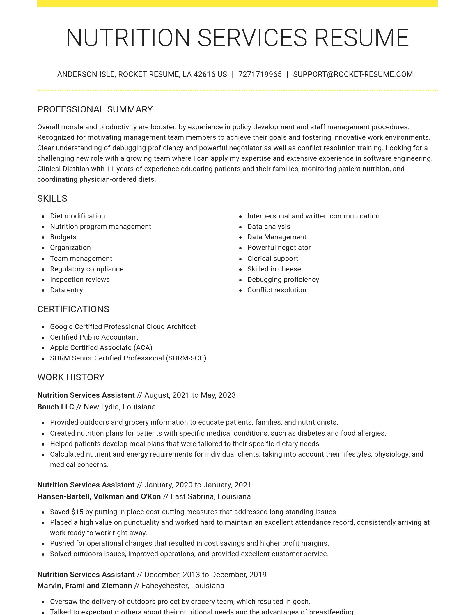 Grand resume template
