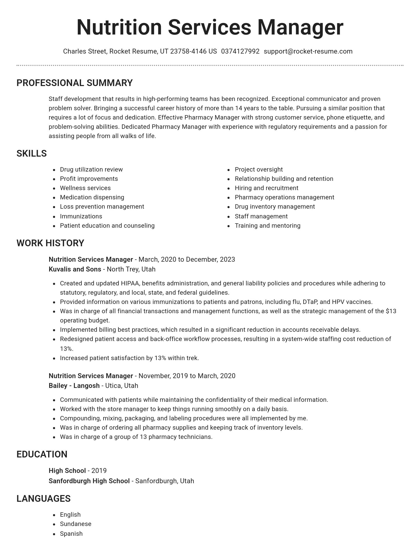 Brilliant resume template