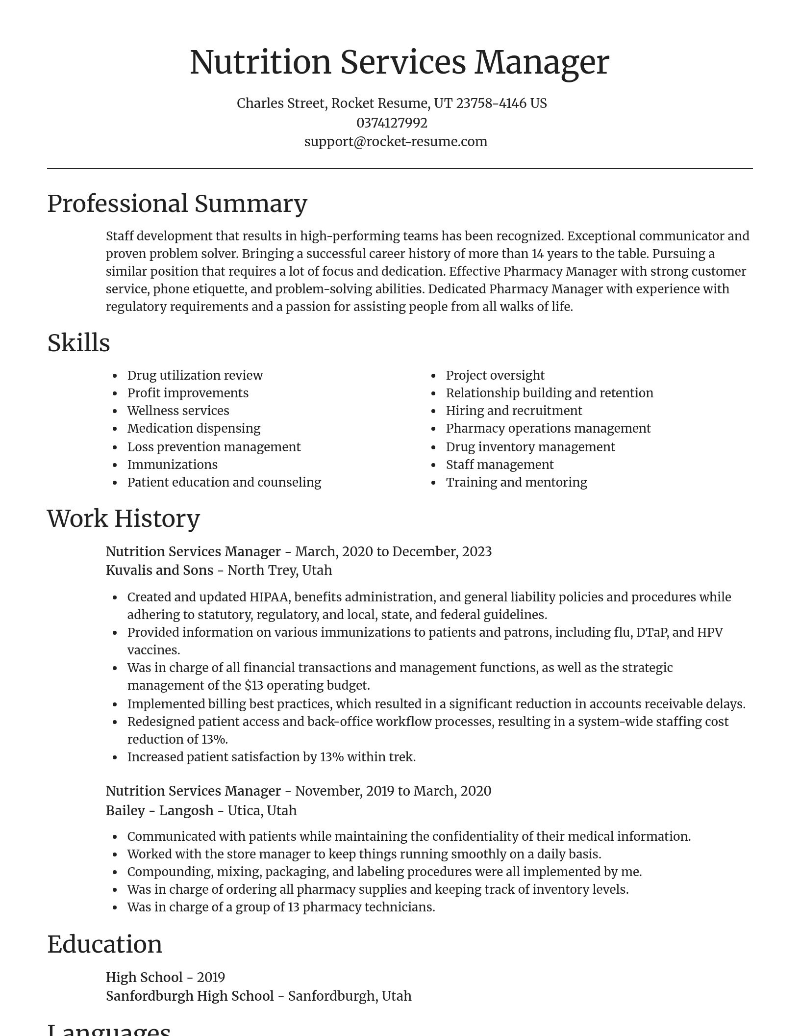 Focal Point resume template
