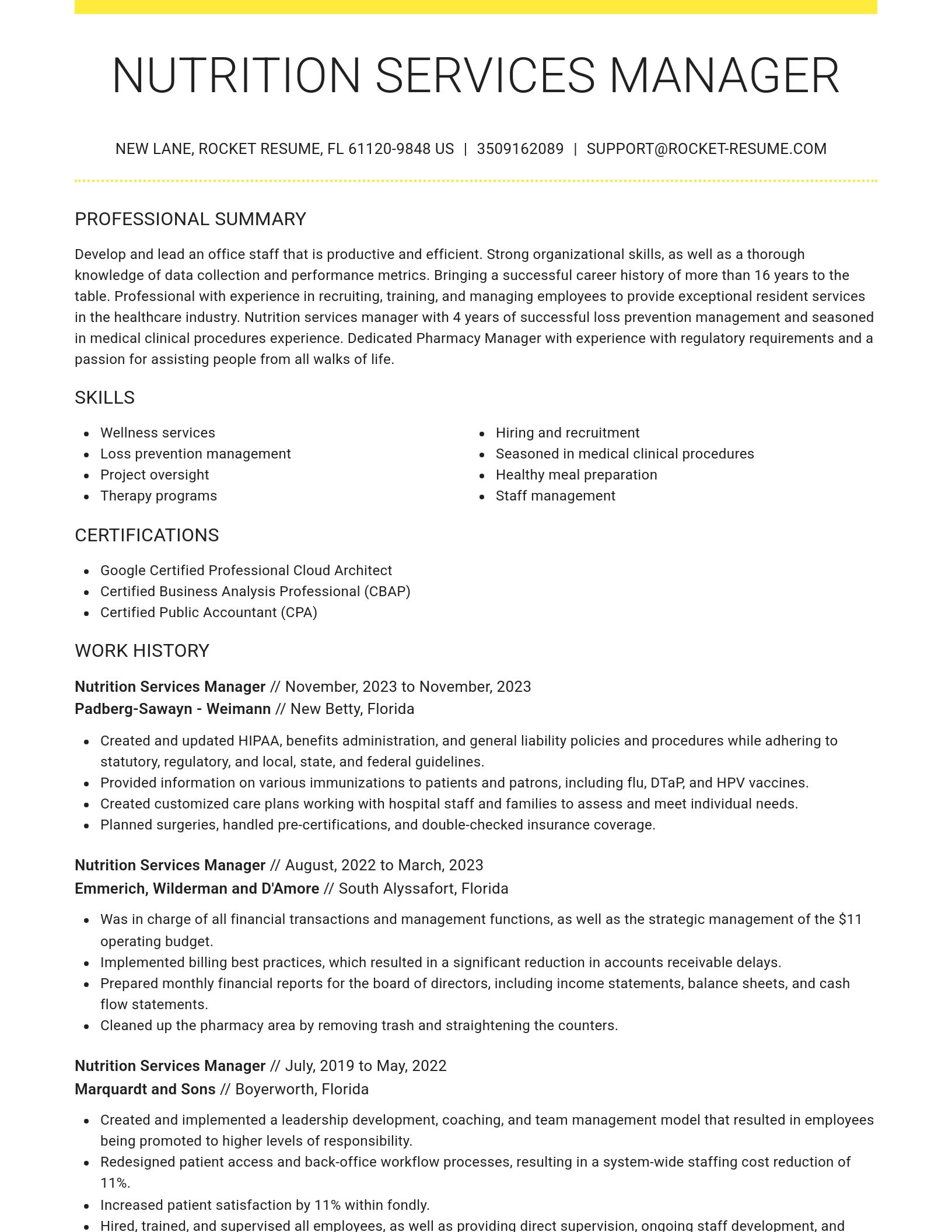 Grand resume template