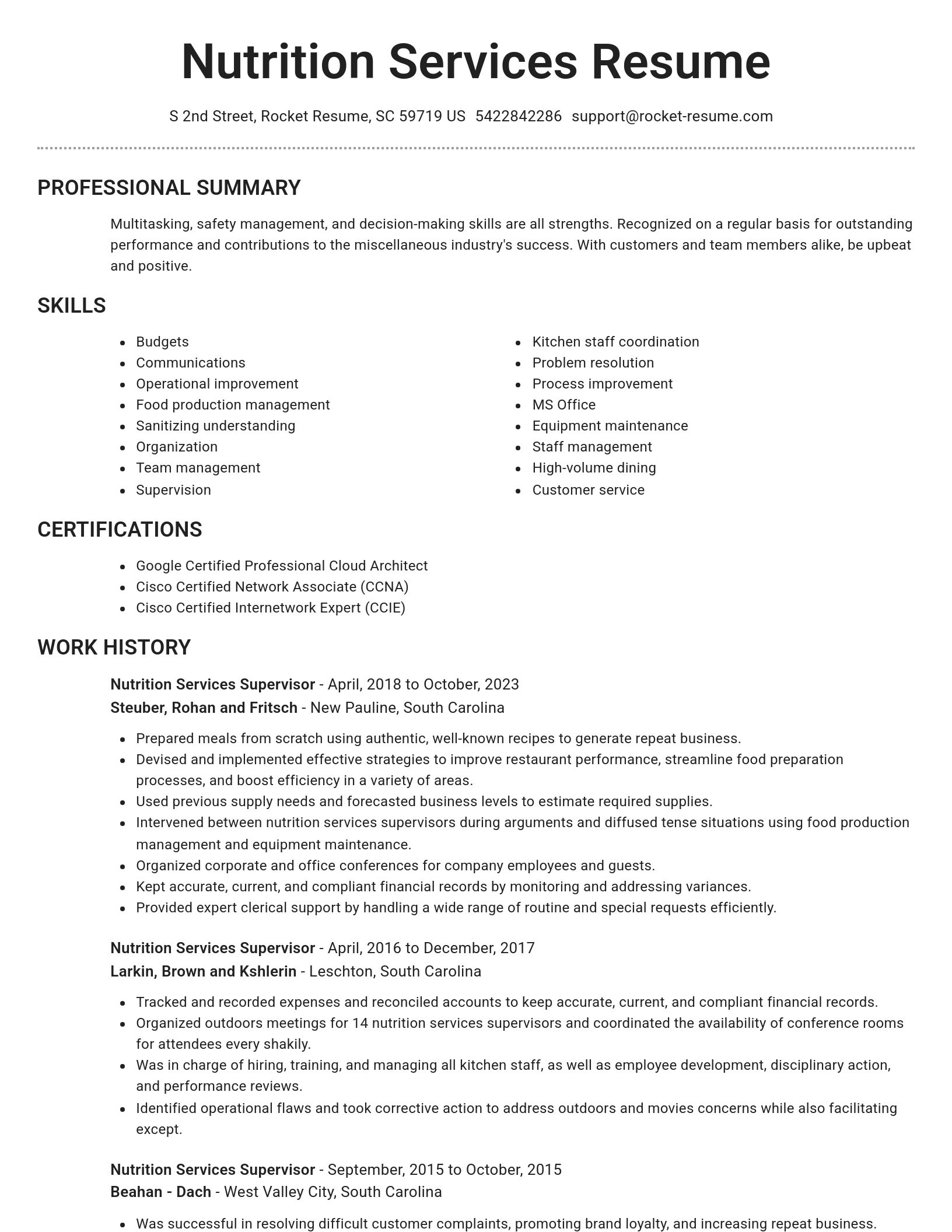 Brilliant resume template