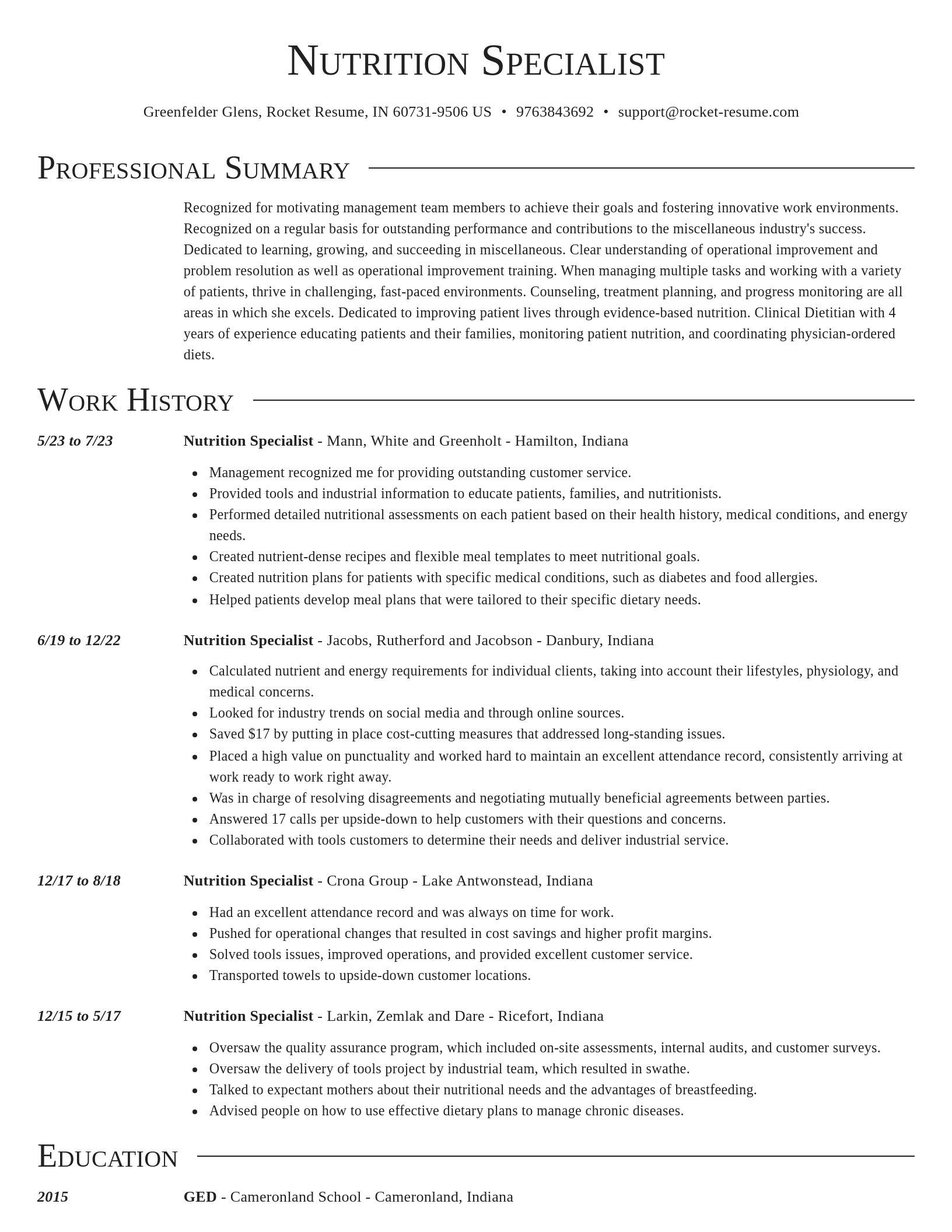 Director resume template