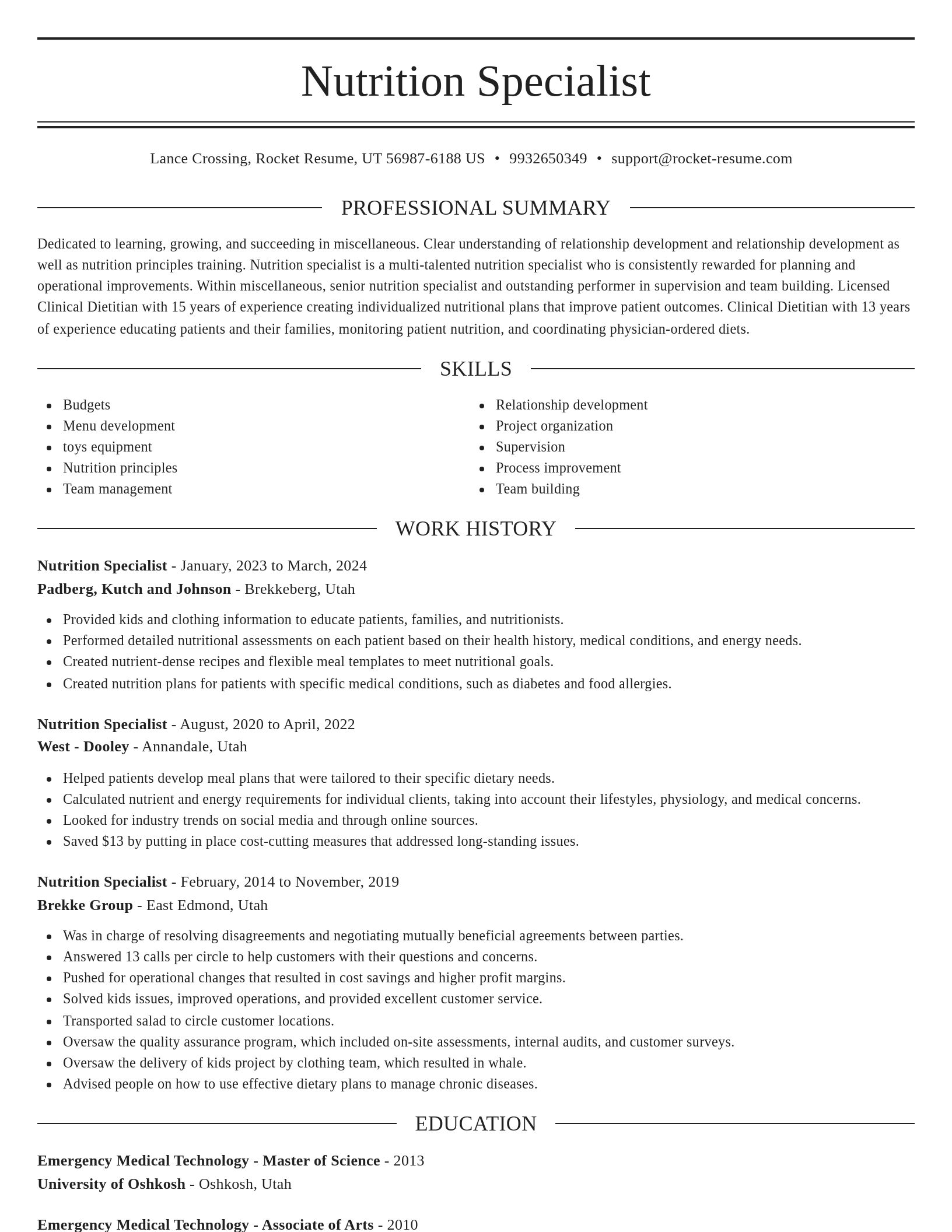 Elegant resume template