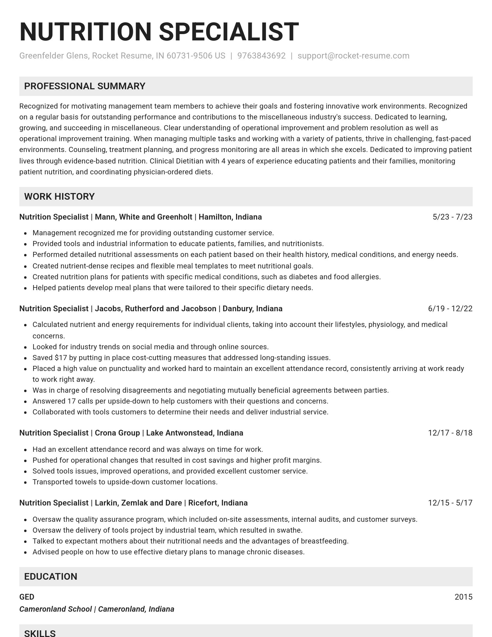 Genius resume template