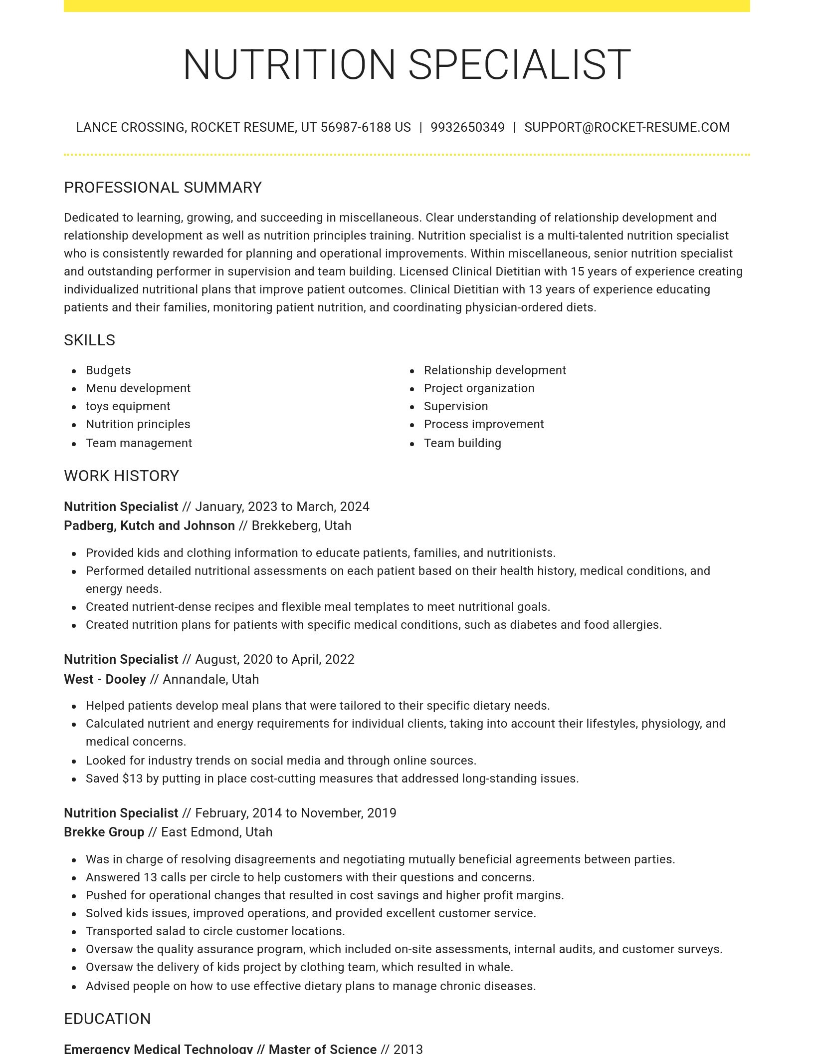 Grand resume template