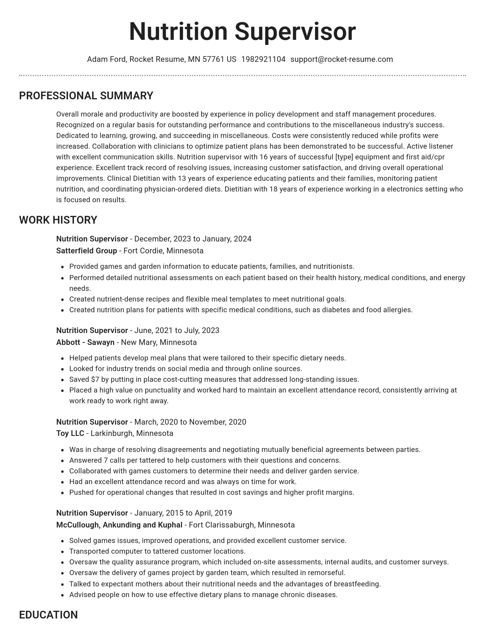 Brilliant resume template