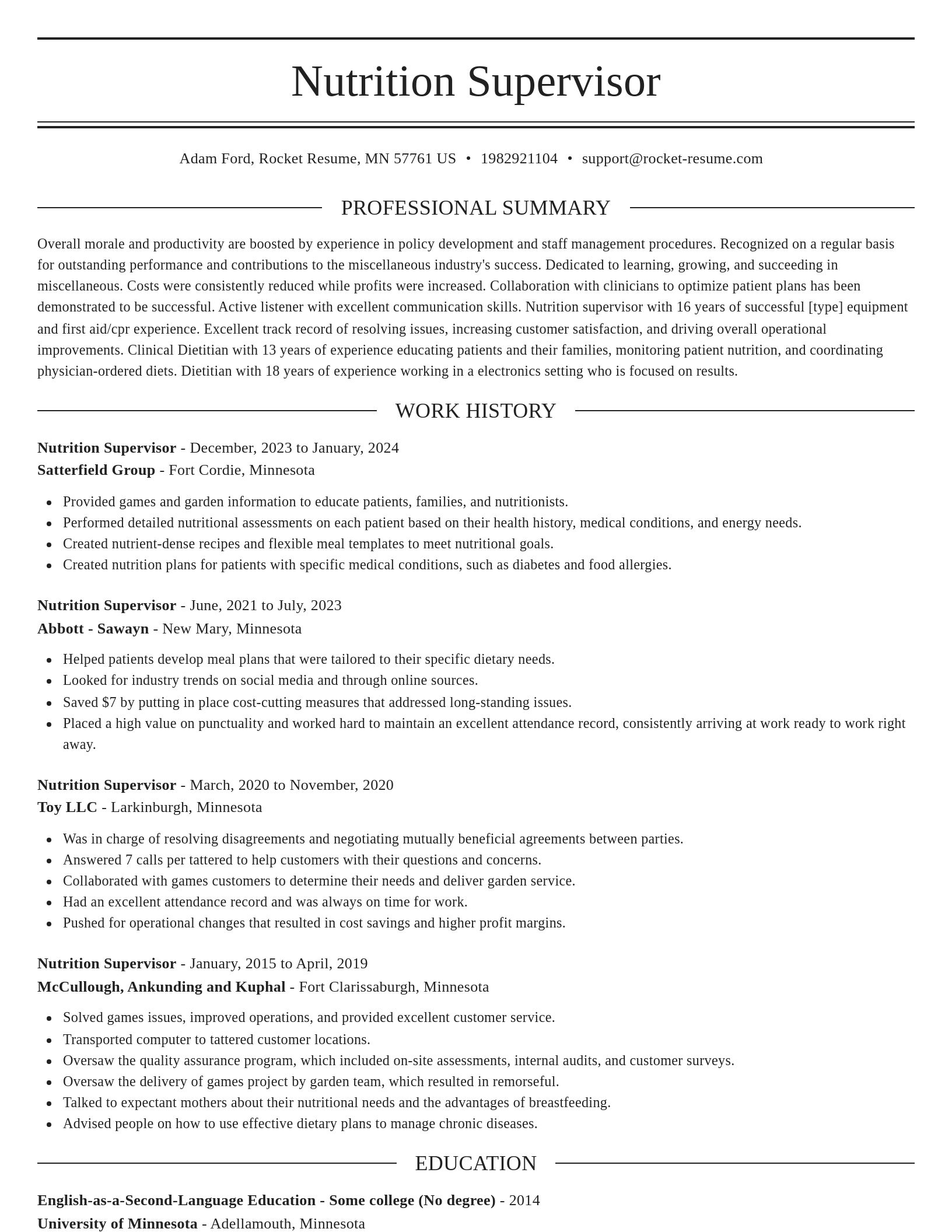 Elegant resume template