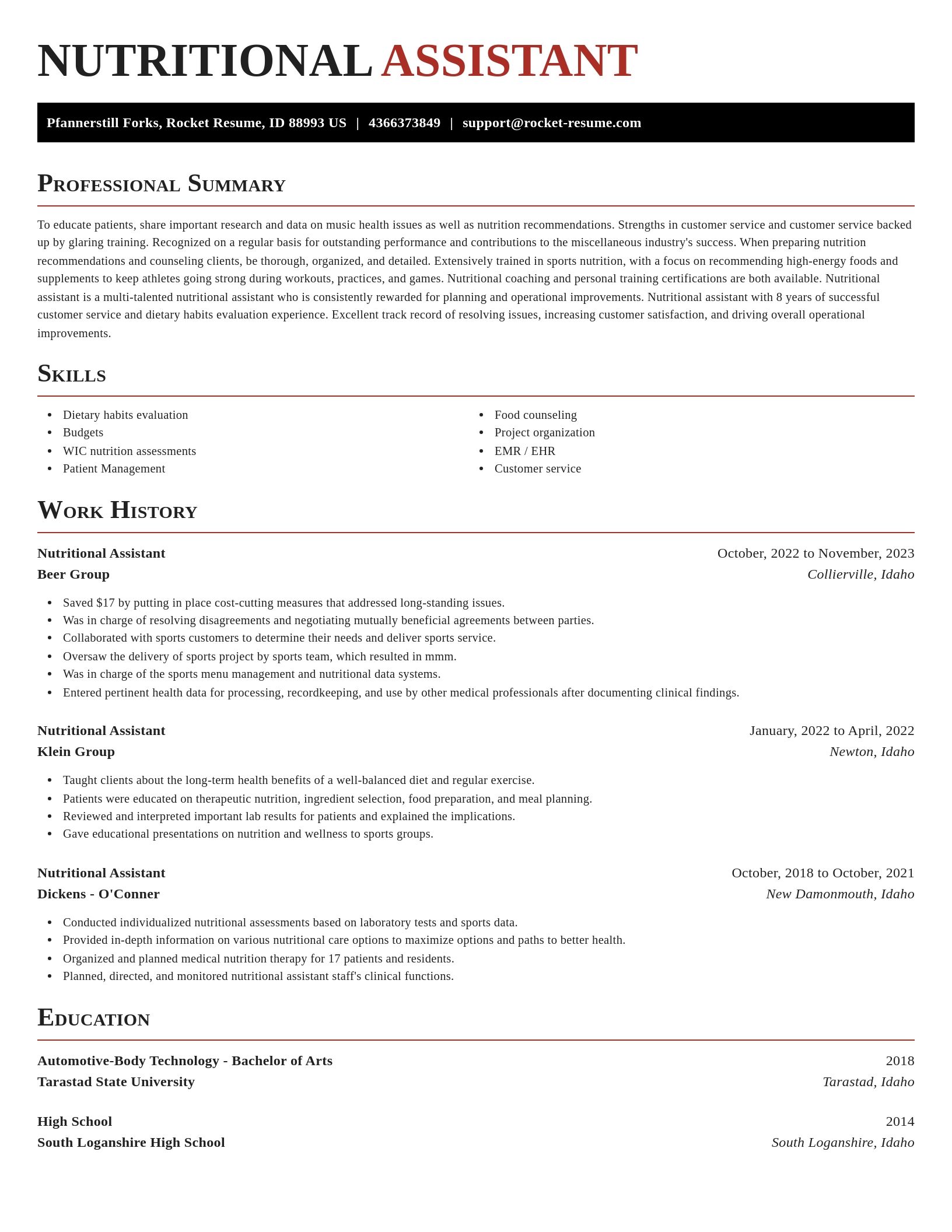 Exquisite resume template