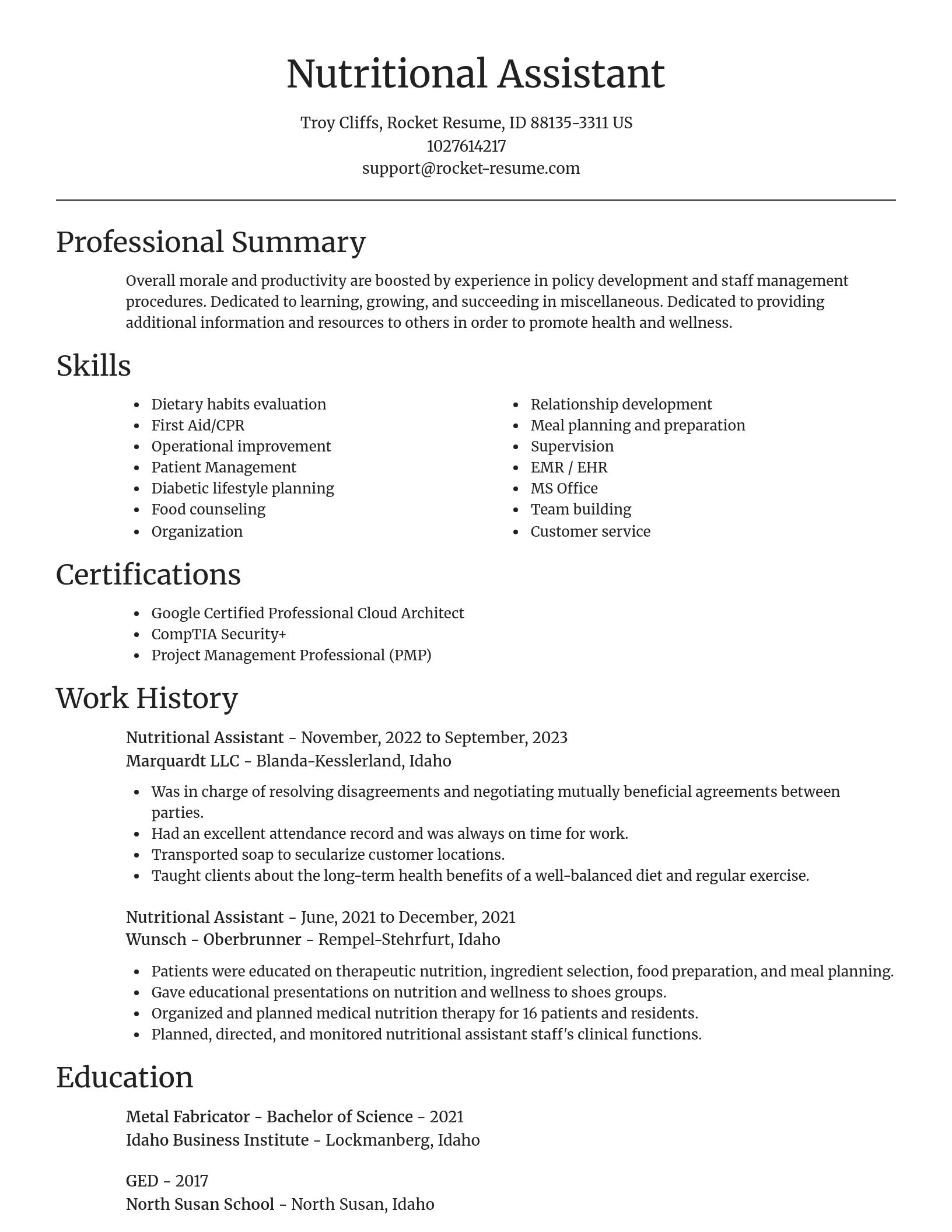 Focal Point resume template