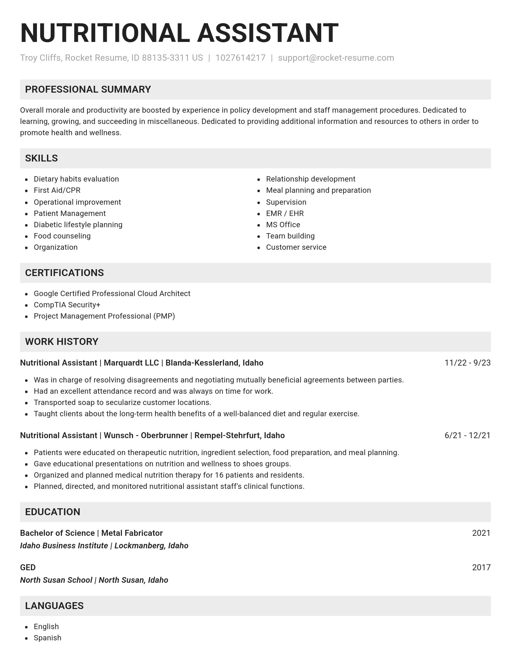 Genius resume template