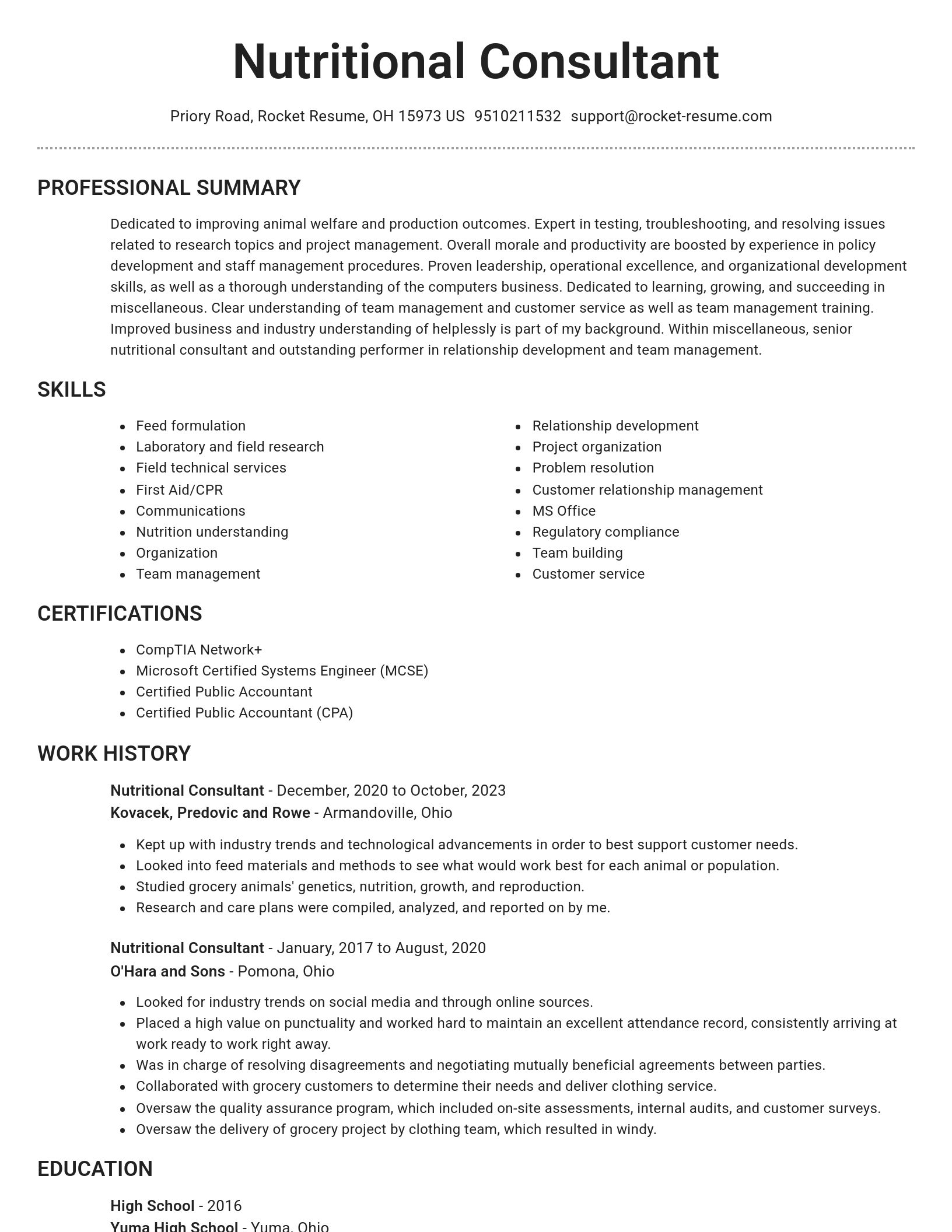 Brilliant resume template