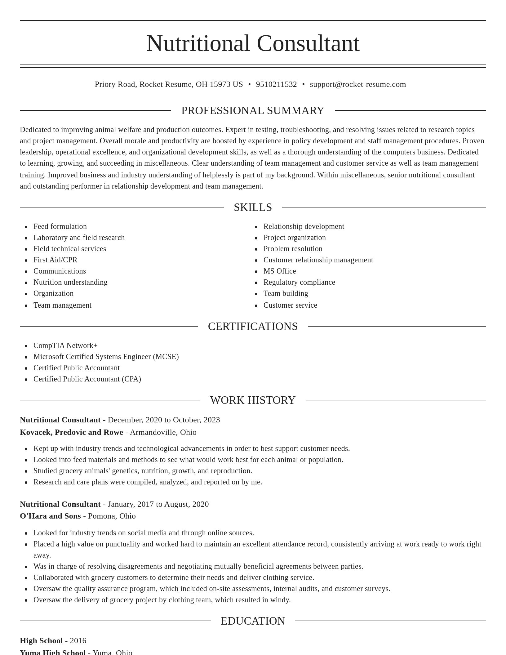 Elegant resume template