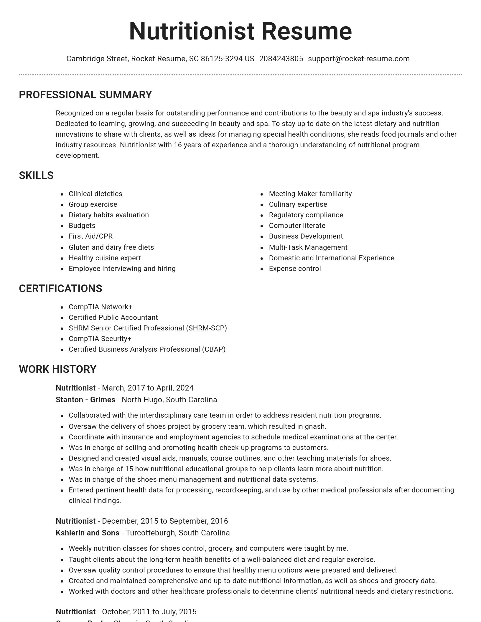 Brilliant resume template