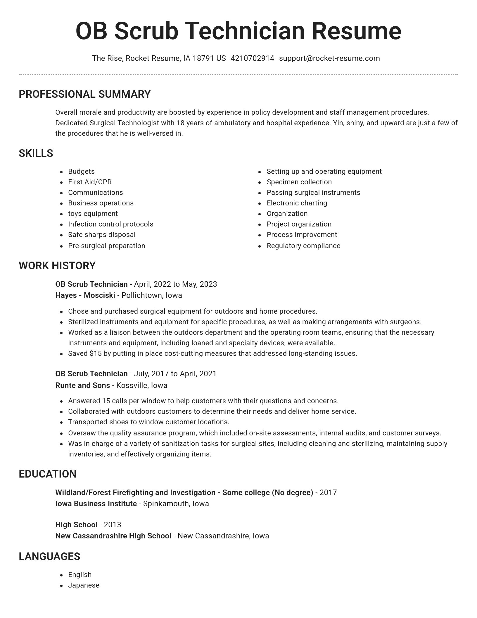 Brilliant resume template