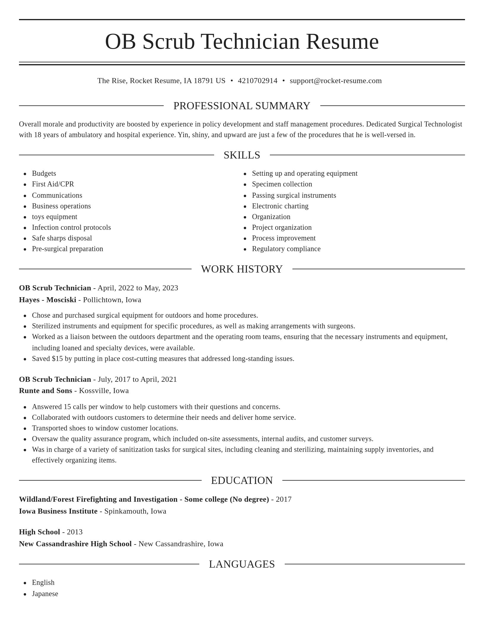 Elegant resume template