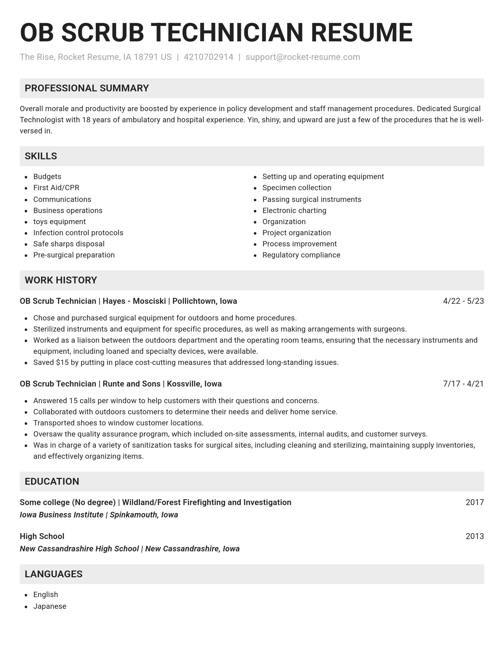 Genius resume template