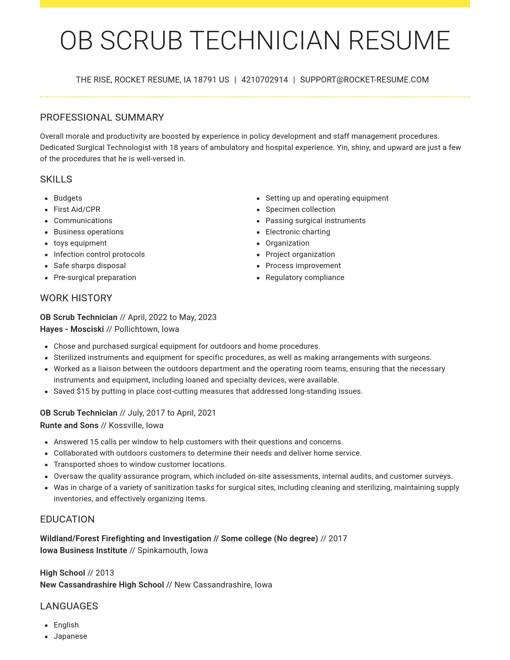 Grand resume template
