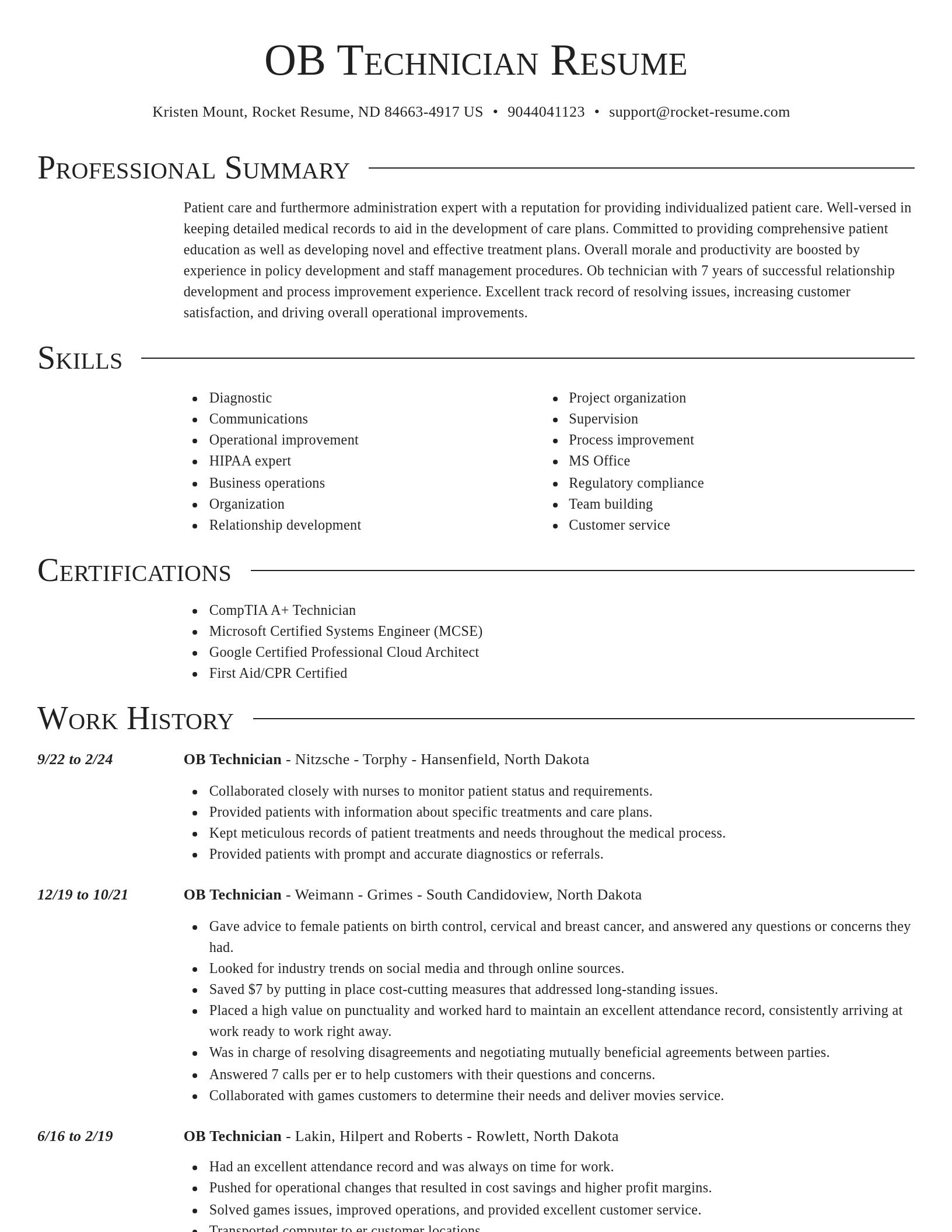 Director resume template