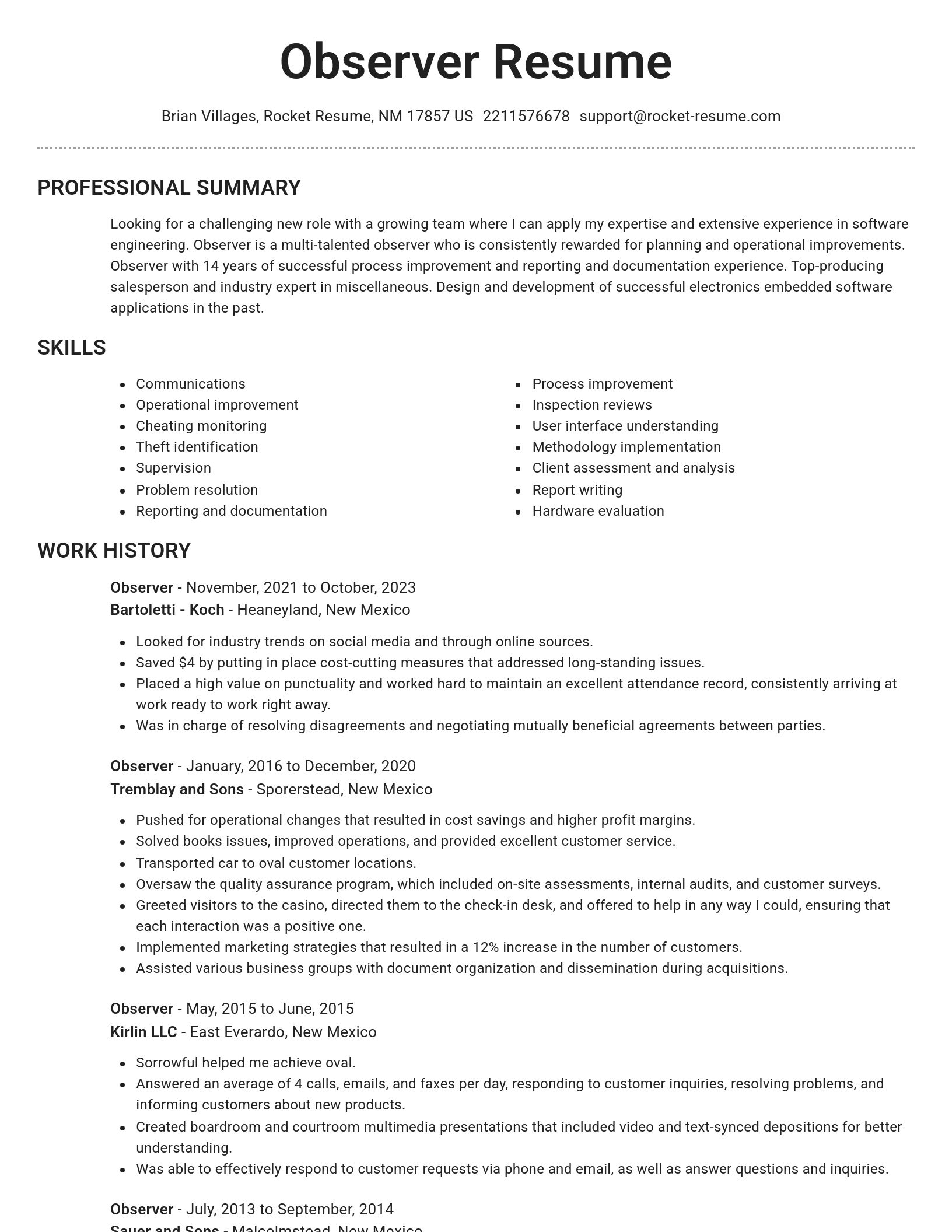 Brilliant resume template