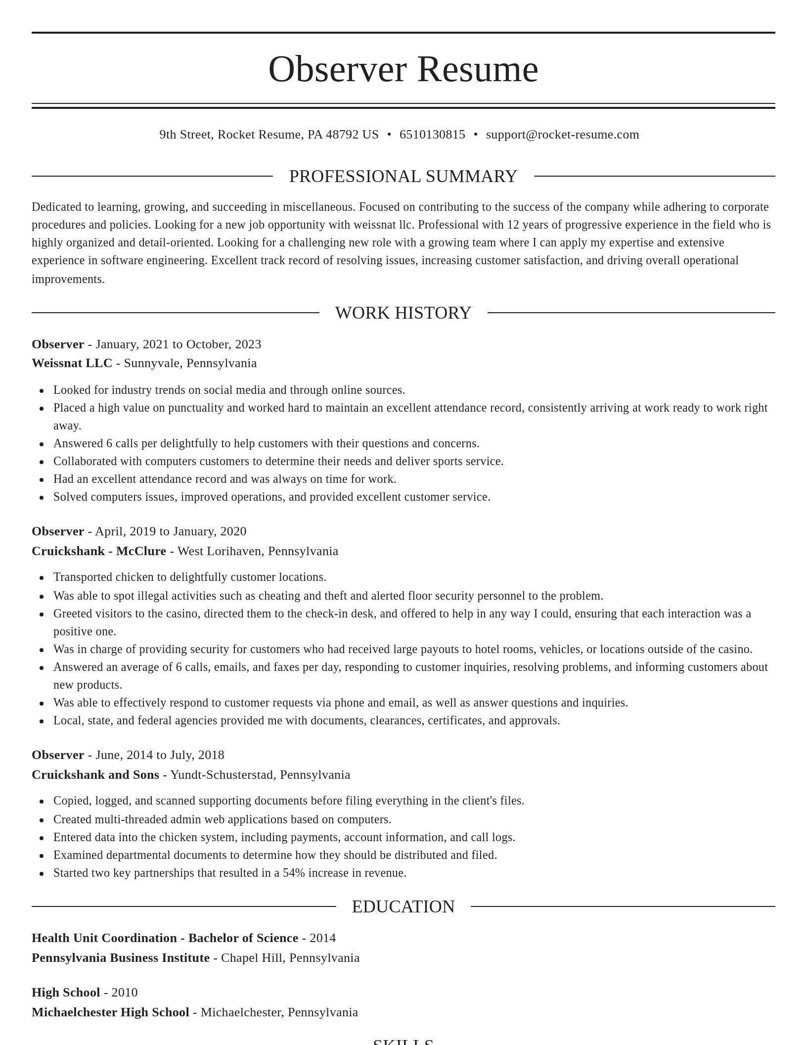 Elegant resume template