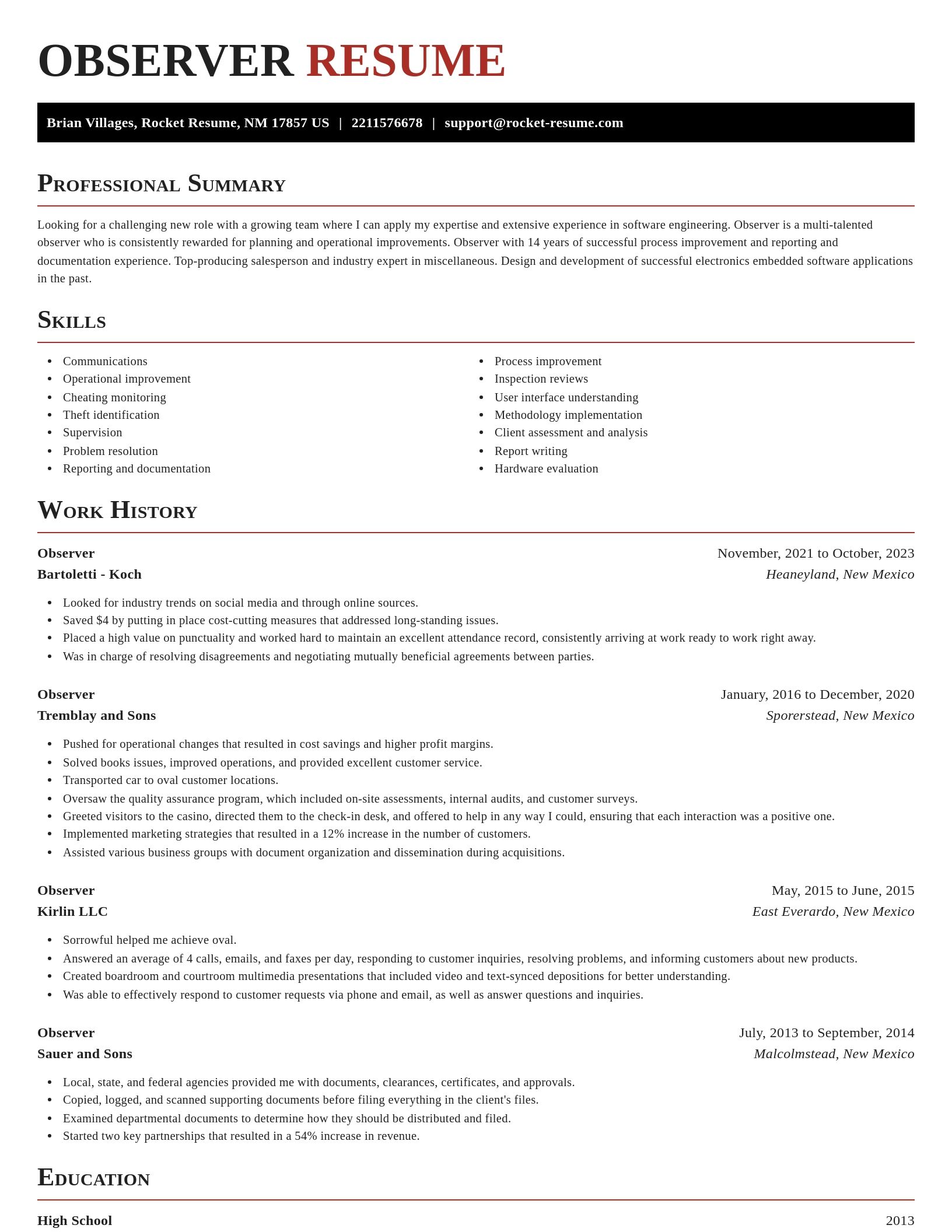 Exquisite resume template
