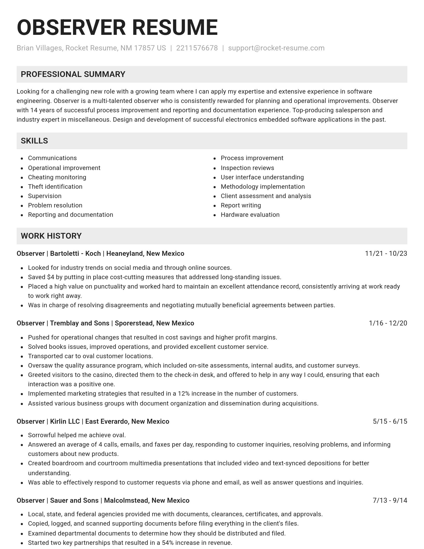 Genius resume template