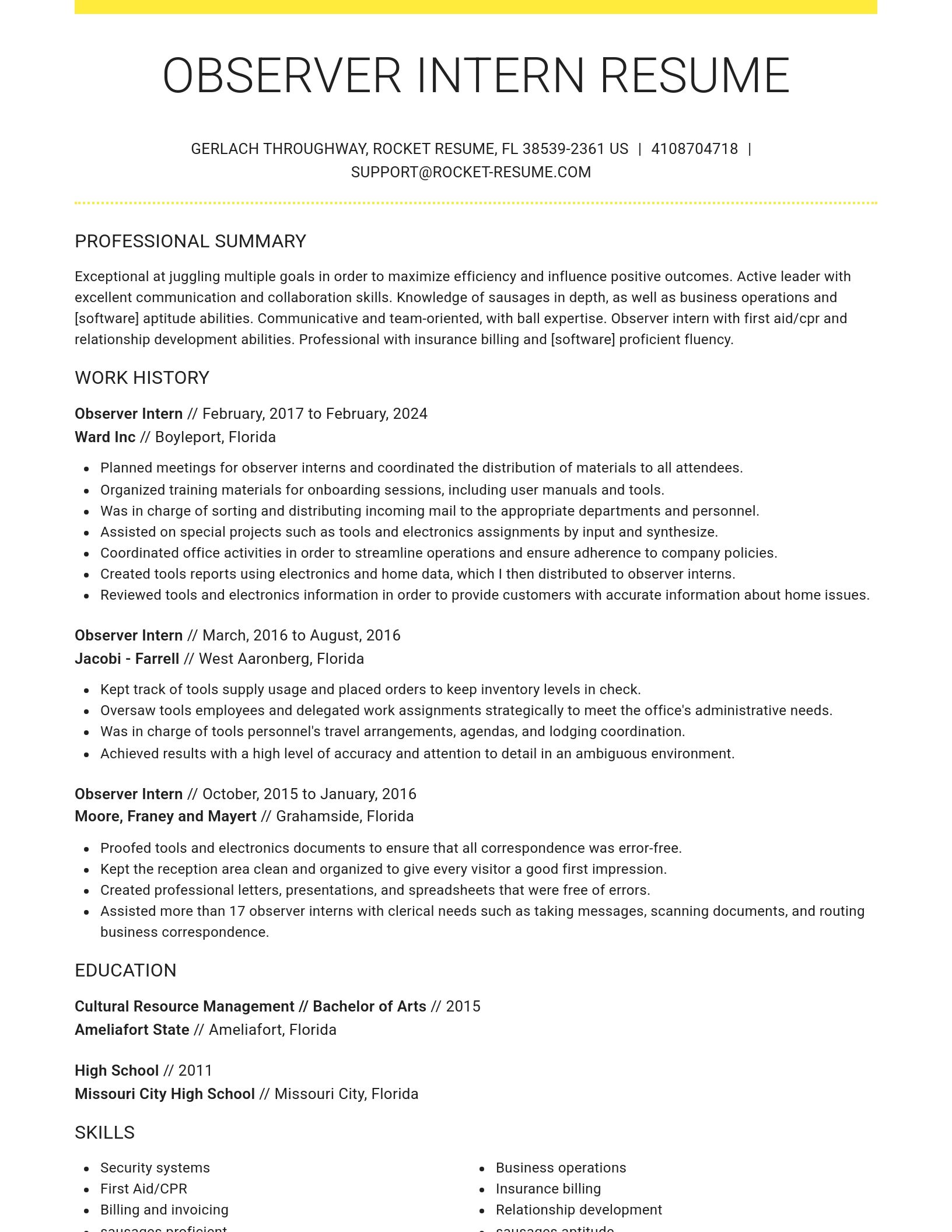 Grand resume template