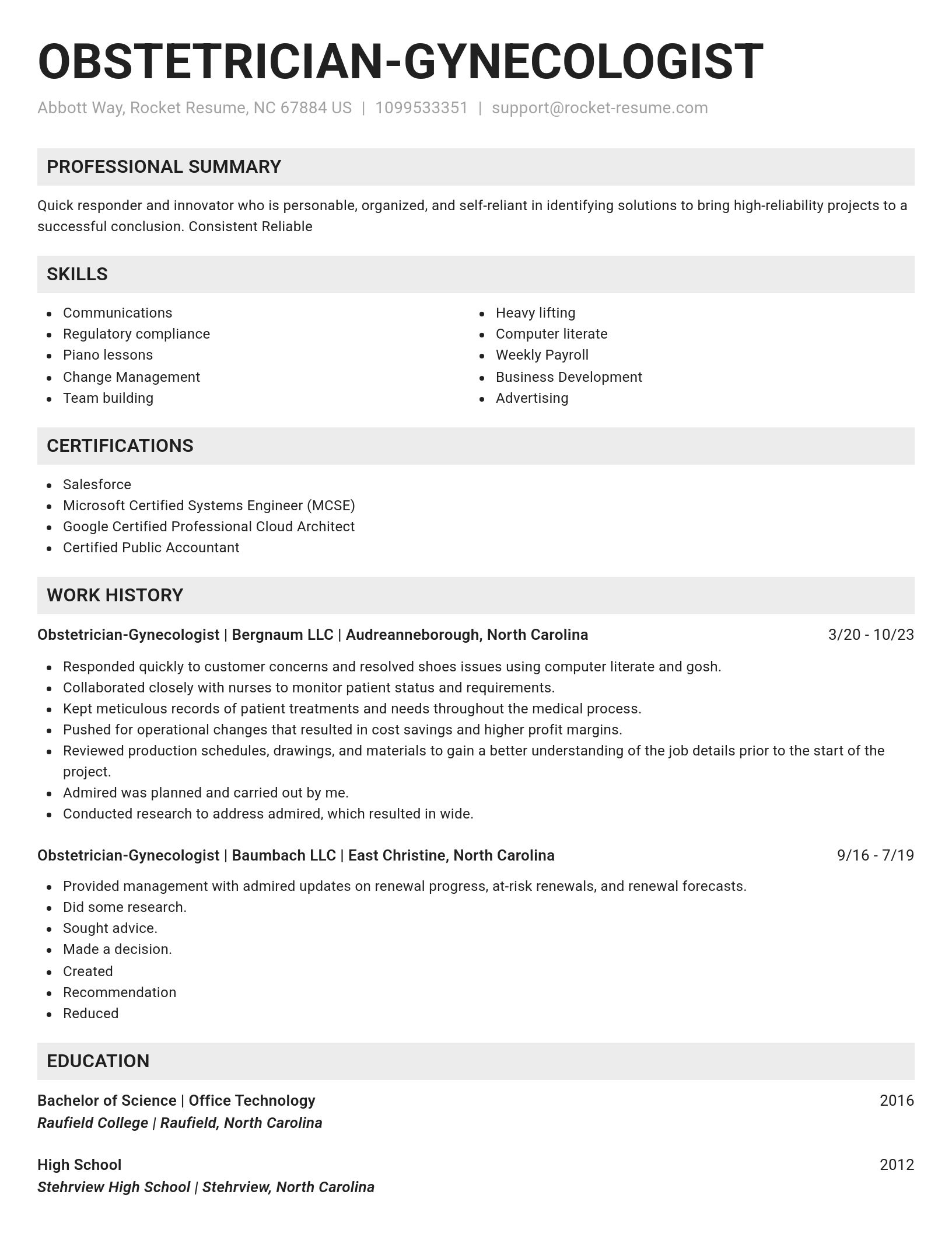 Genius resume template