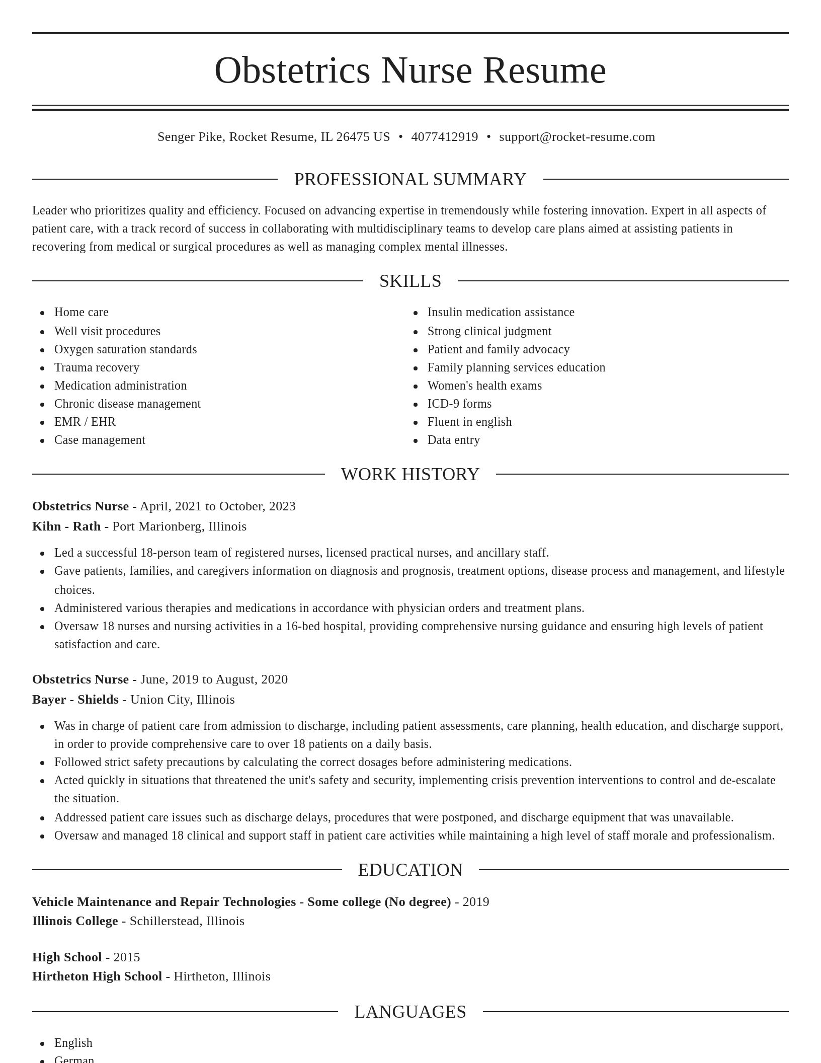 Elegant resume template