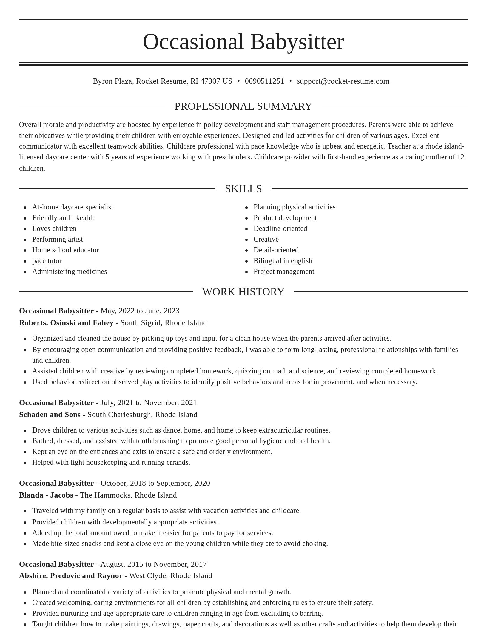 Elegant resume template