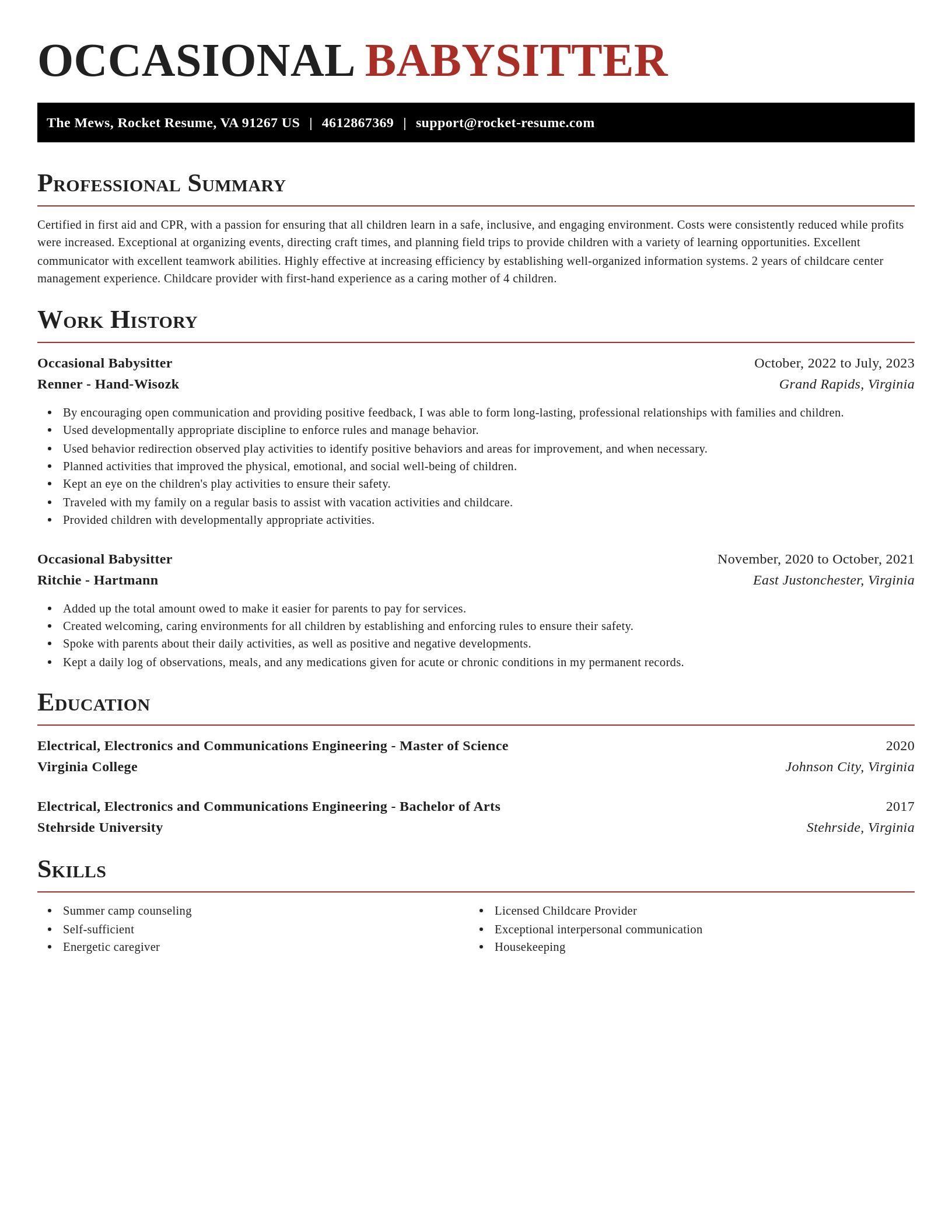 Exquisite resume template