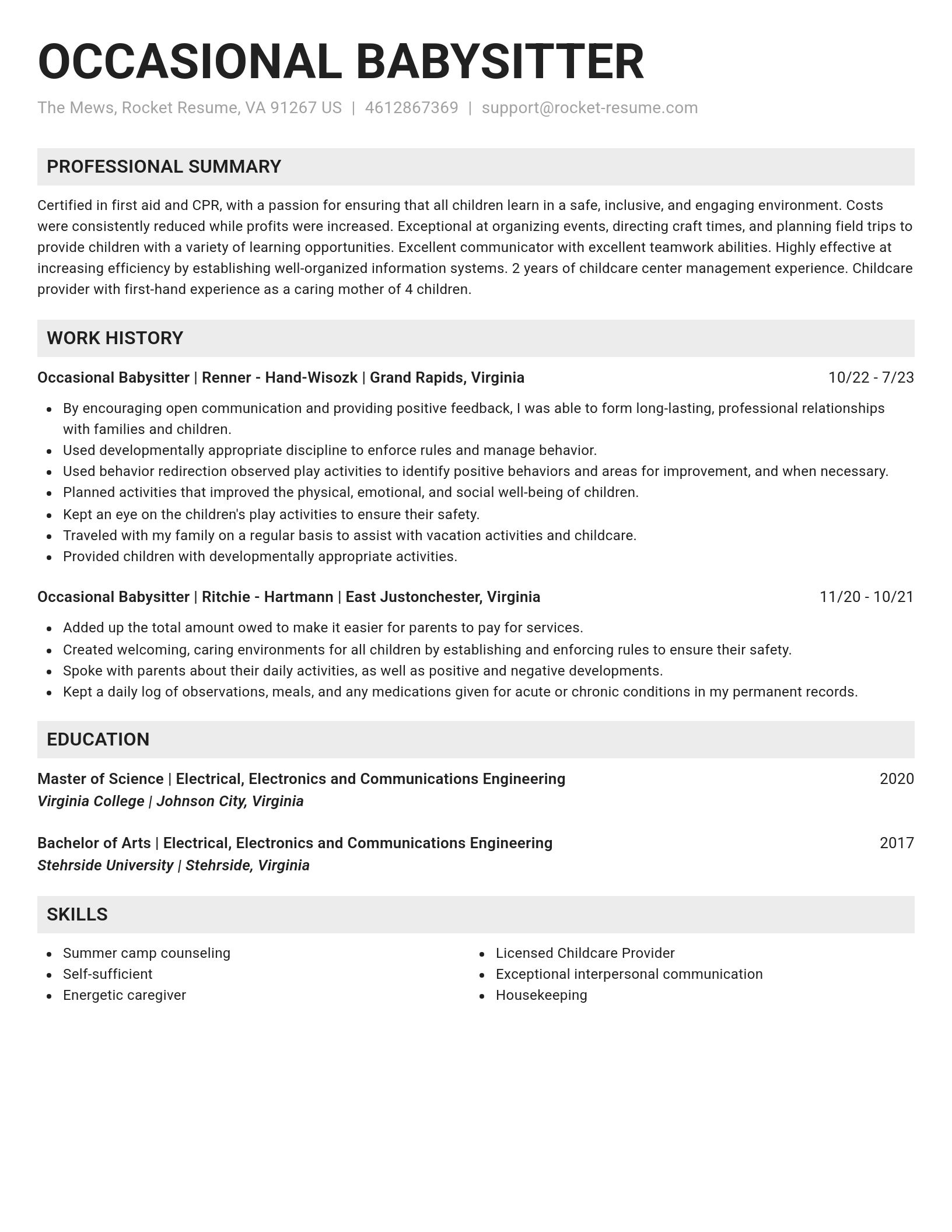 Genius resume template
