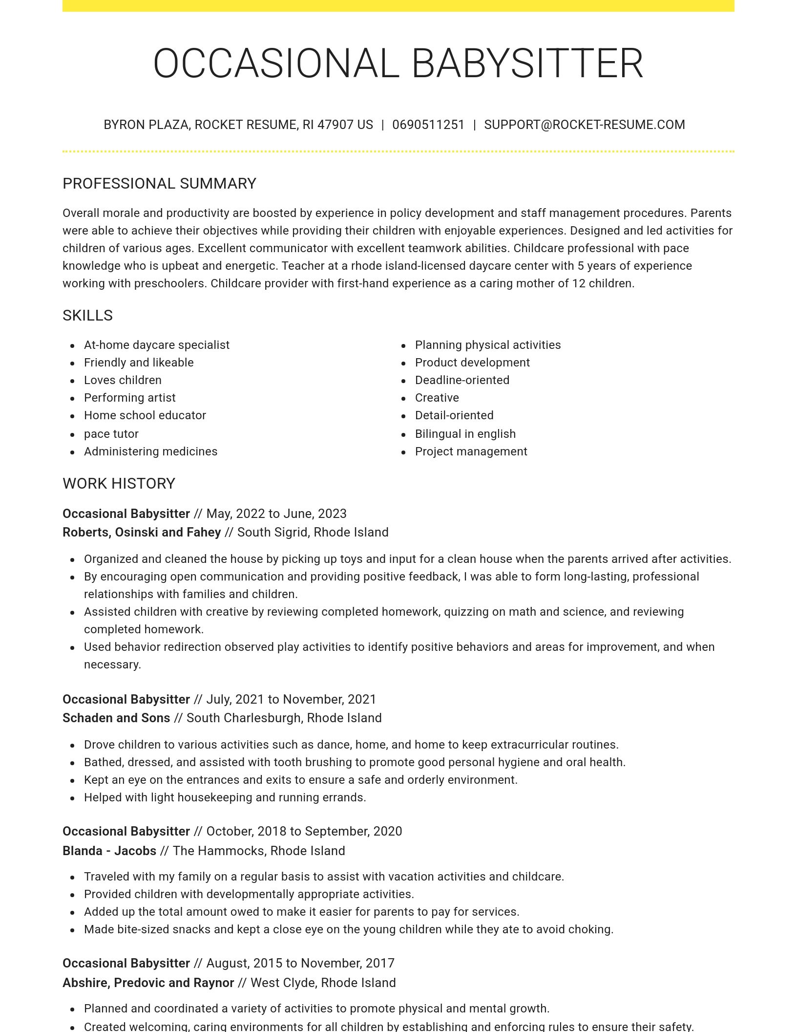 Grand resume template