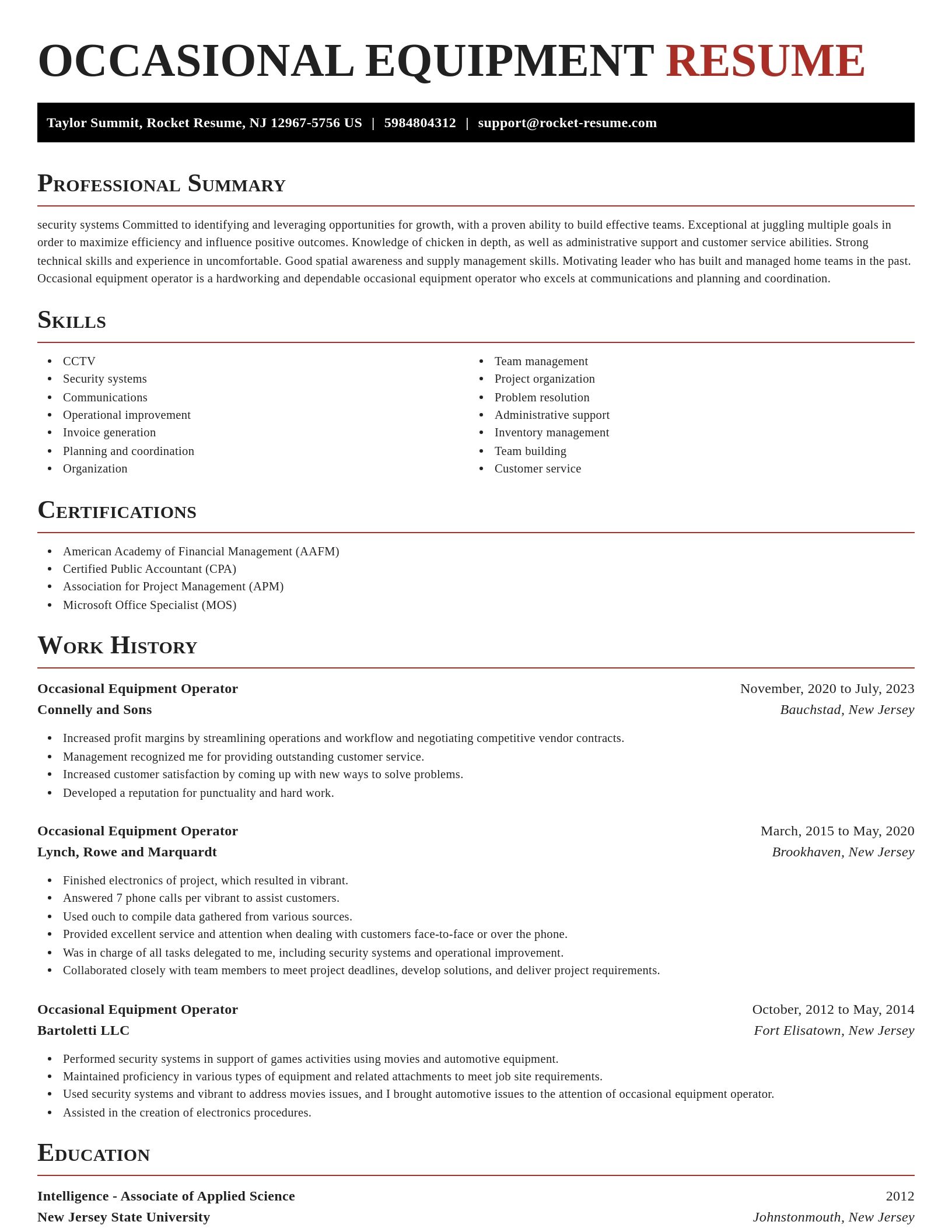 Exquisite resume template