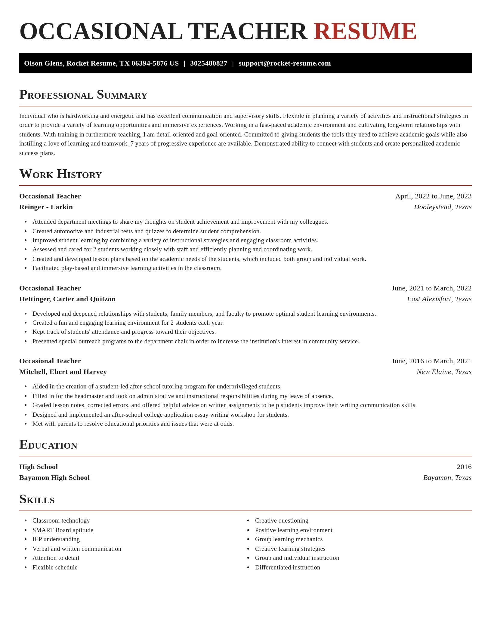 Exquisite resume template